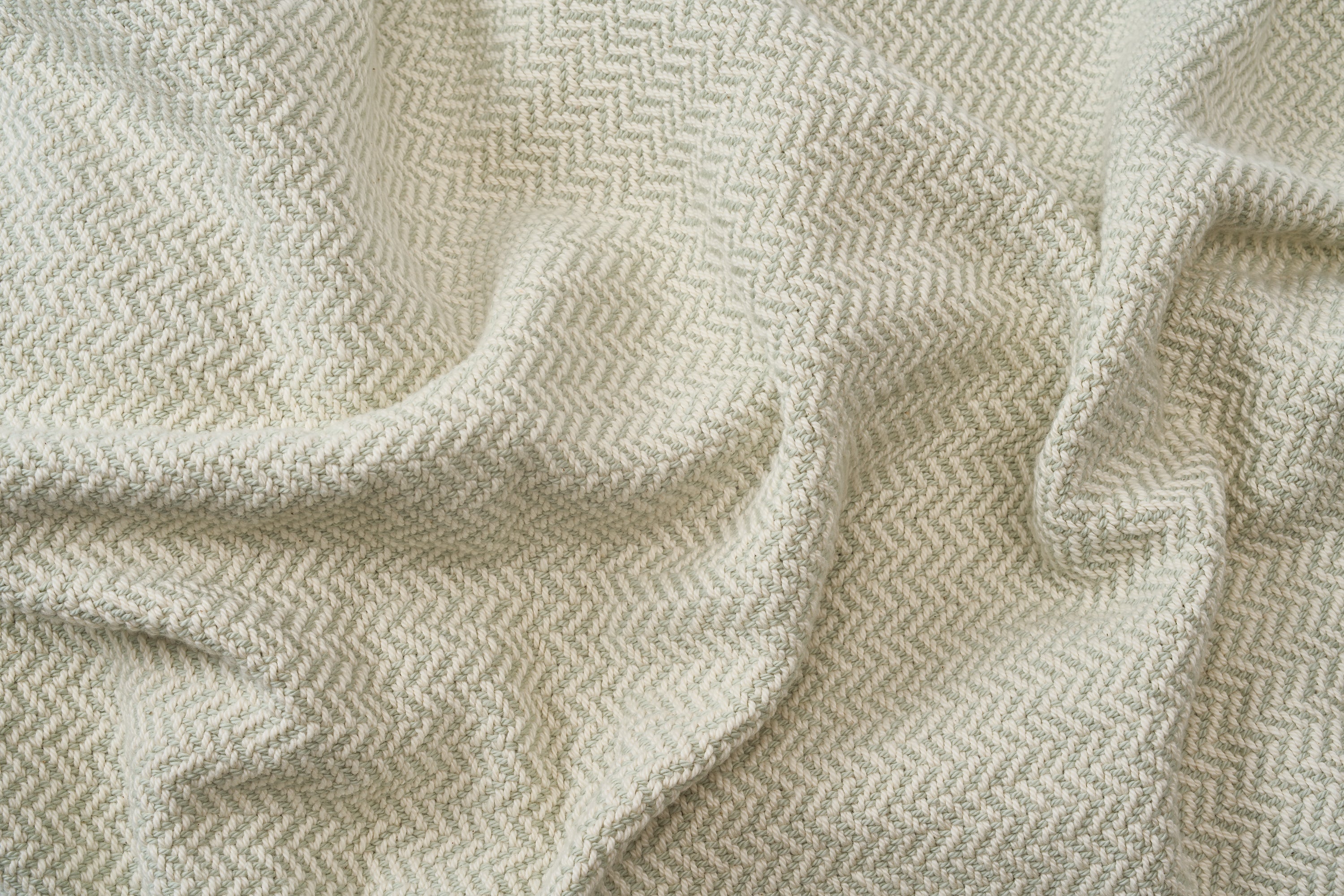 Cotton Blanket Herringbone Weave - Heirloom Quality