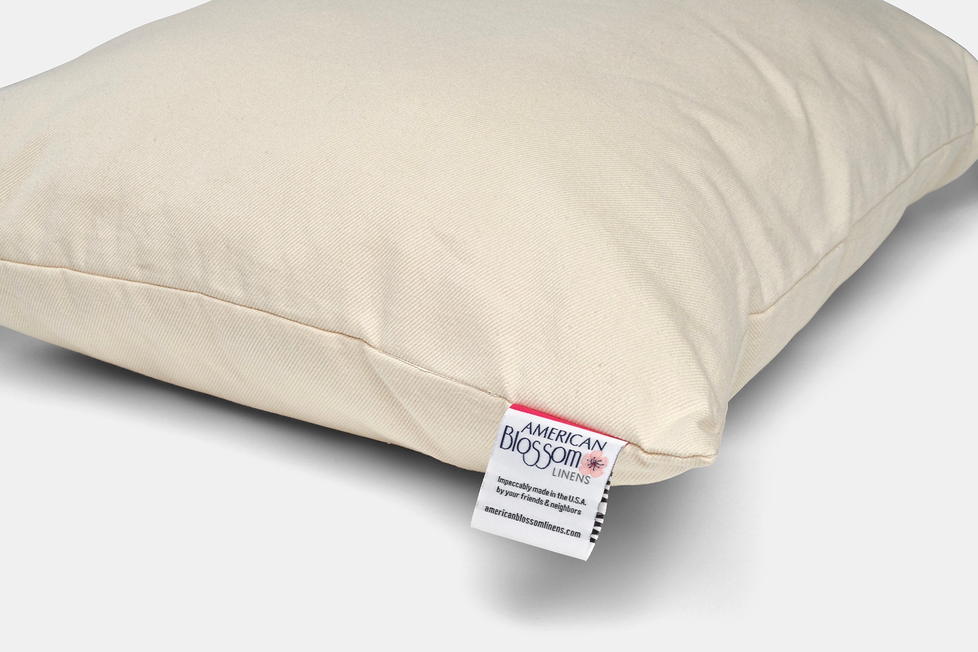 Natural Wool Pillow USA Cotton Cover - Customizable