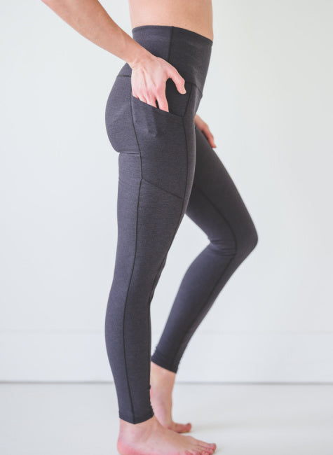 Eco-Friendly Coal Wander Pocket Yoga Pants *Final Sale*