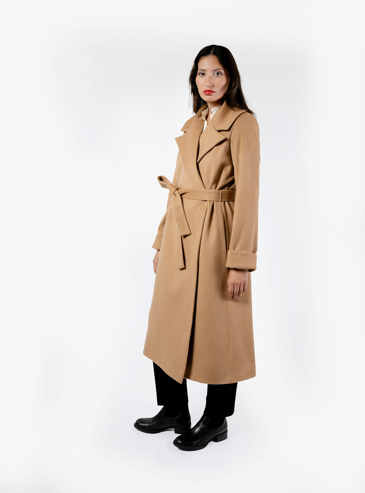 The Dearborn Long Wool Trench Overcoat - Camel