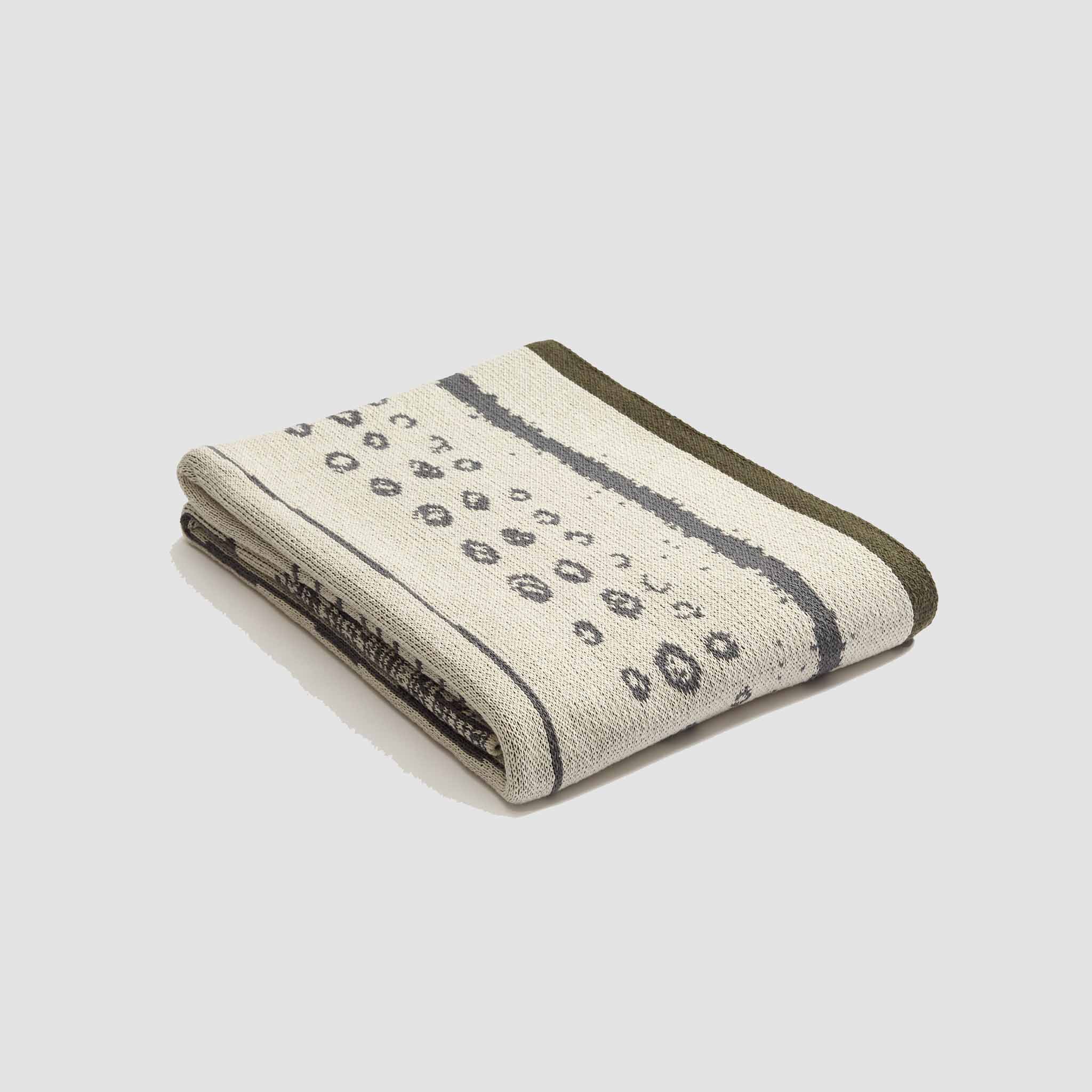Cotton Sustainable Knit Striped Throw Blanket - Cosmos by Susy Pilgrim Waters