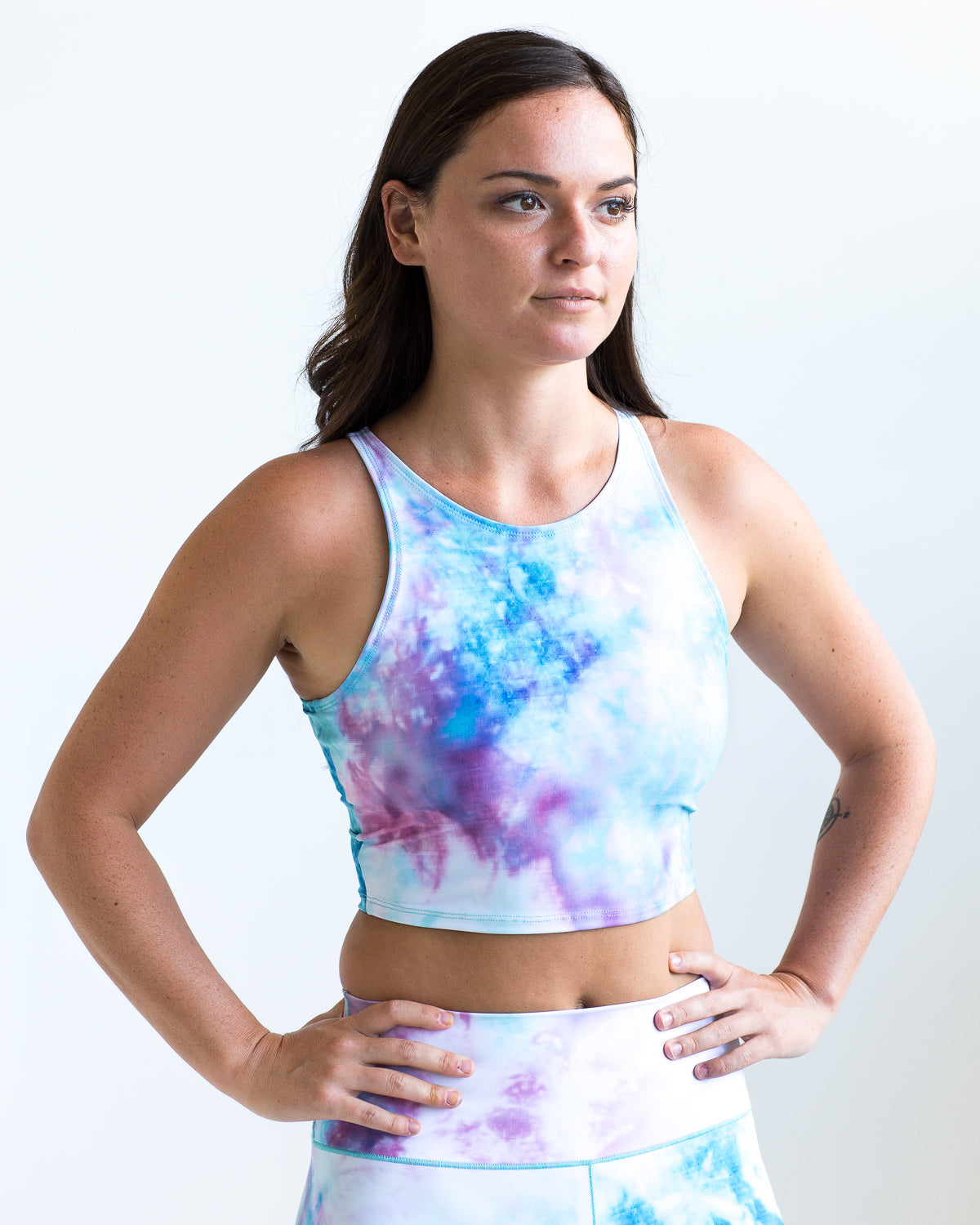 Eco-Friendly Cotton Candy Fitness Crop Top
