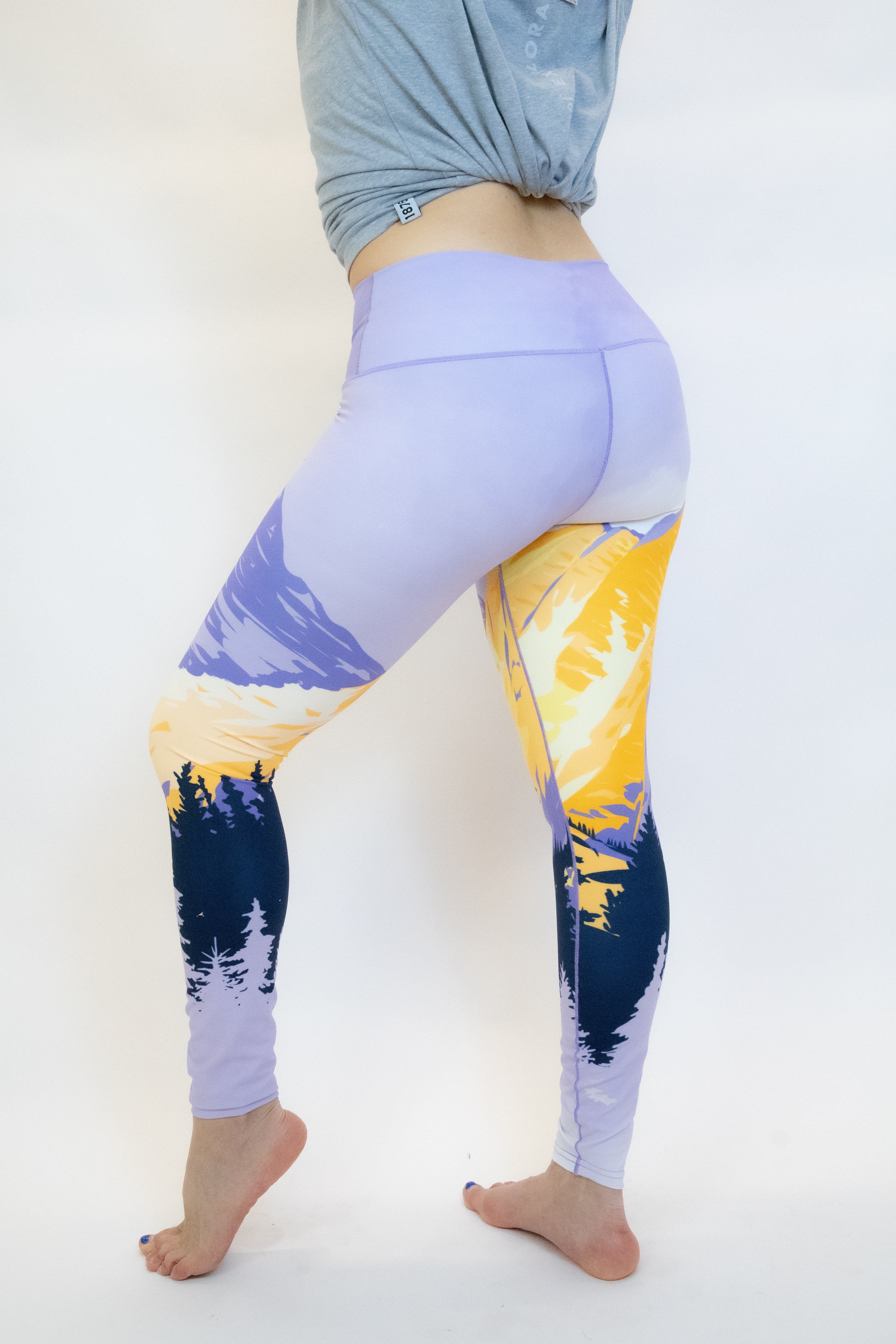 Eco-Friendly Painted Peaks Yoga Pants