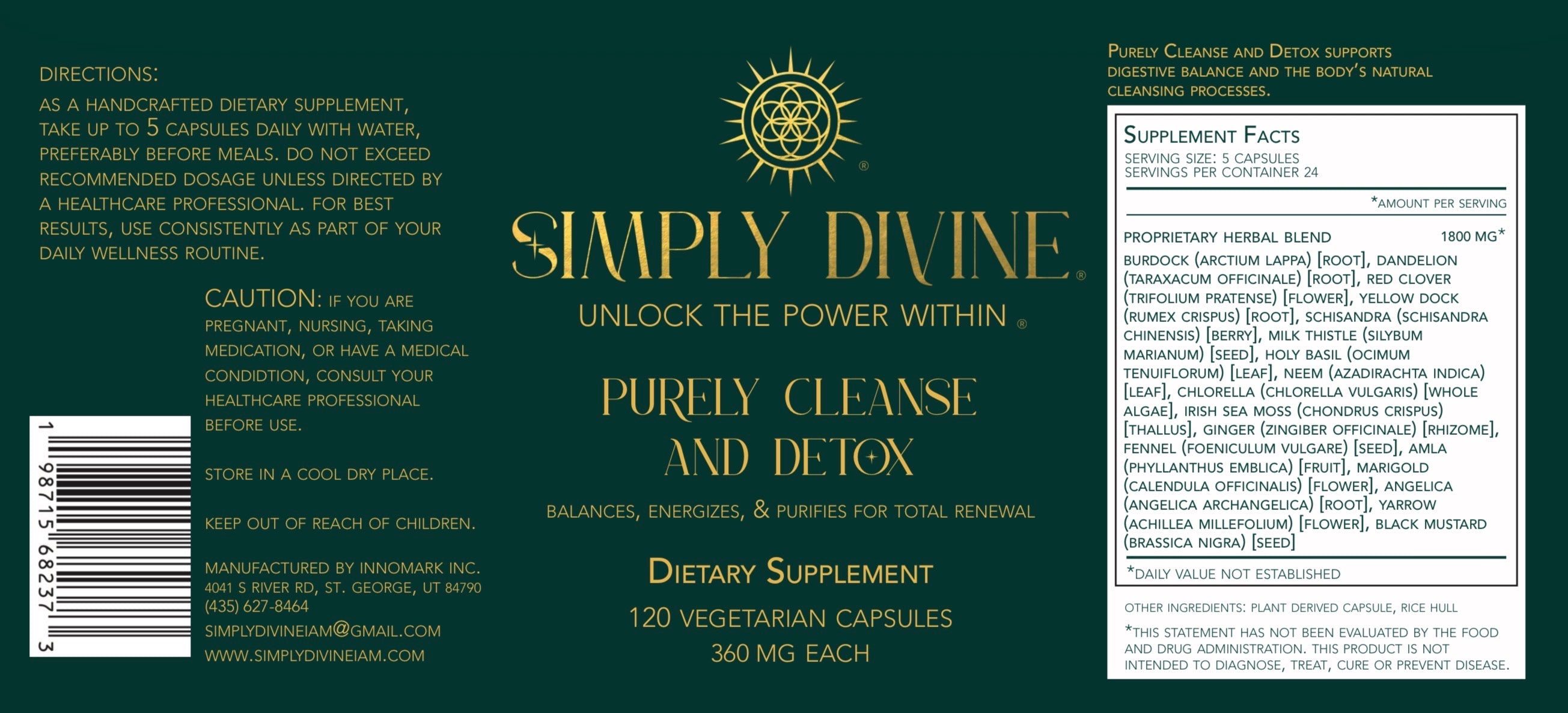 Liver & Kidney Detox Herbal Supplement - Purely Cleanse