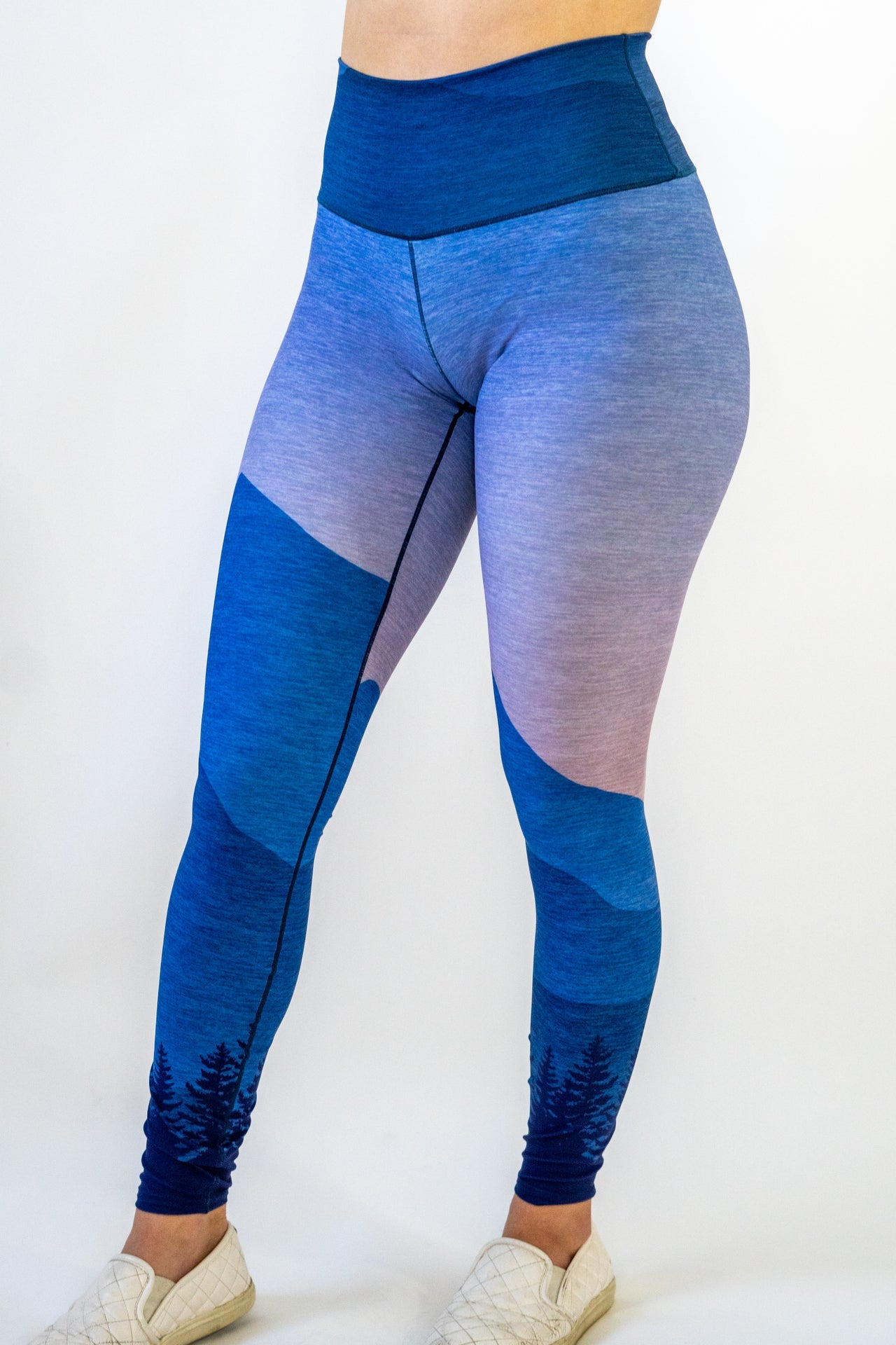 Eco-Friendly Mountain Sunset Native Yoga Pants