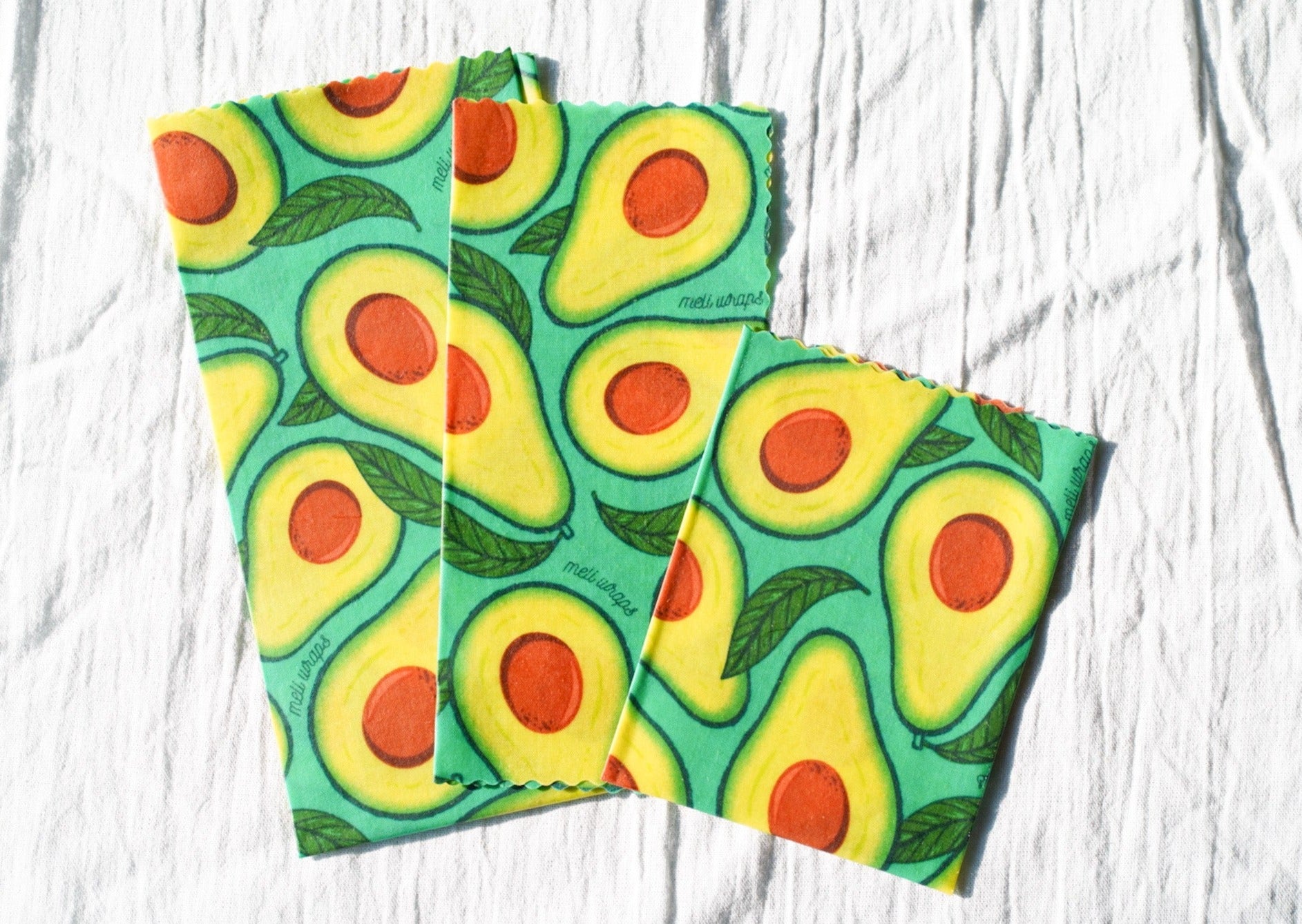 Eco-Friendly Beeswax Food Wrap - Avocado Print