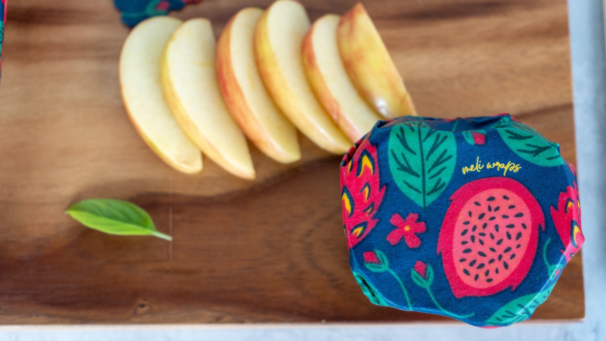 Eco-Friendly Beeswax Food Wrap - Dragonfruit Print