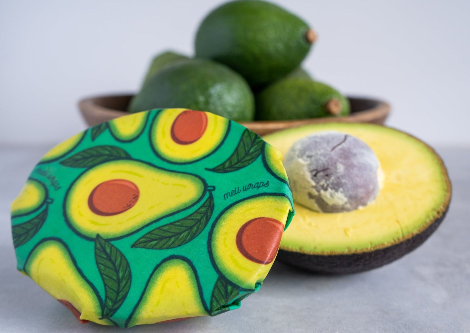 Eco-Friendly Beeswax Food Wrap - Avocado Print