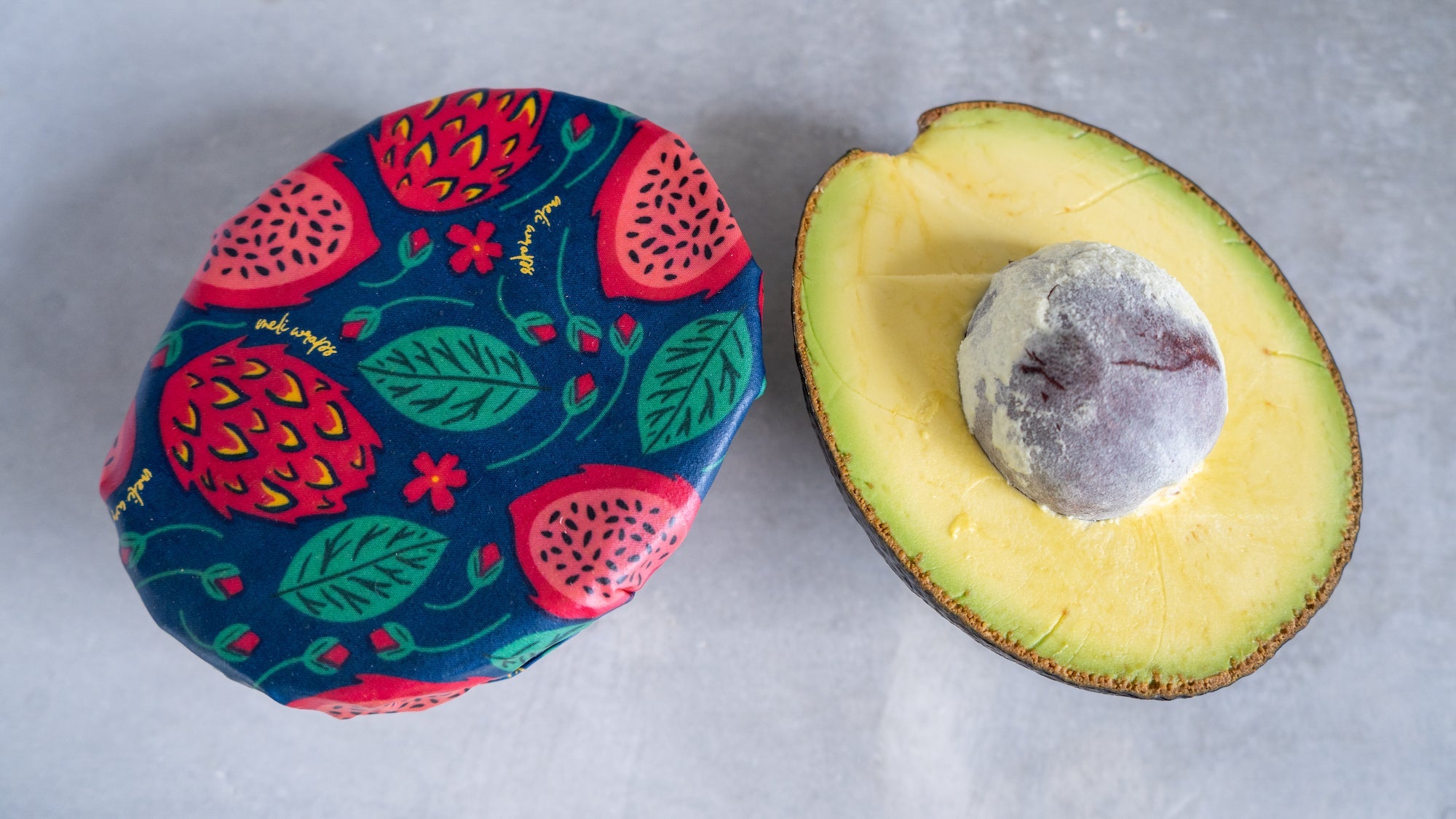 Eco-Friendly Beeswax Food Wrap - Dragonfruit Print