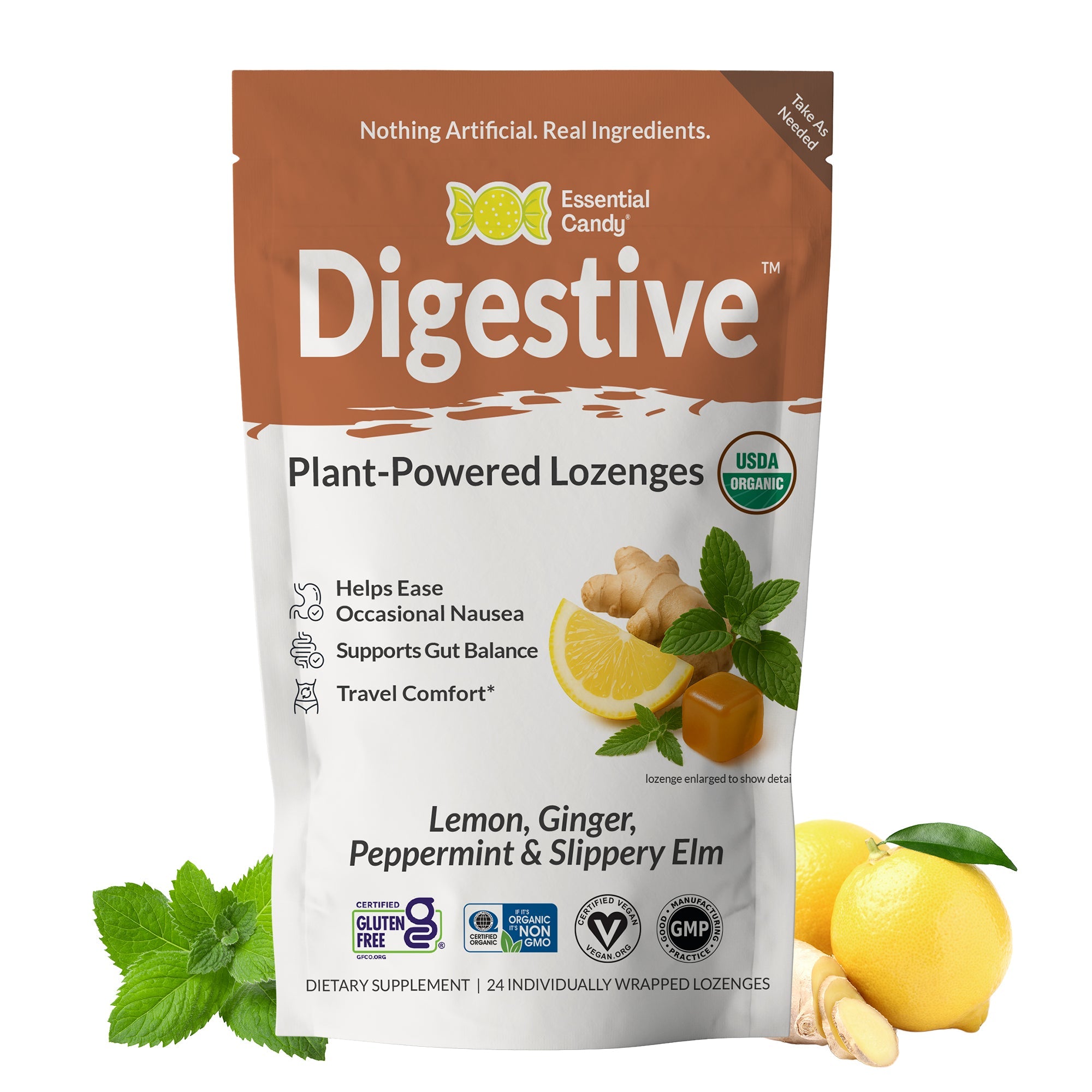 Digestive™ Nausea Relief & Travel Sickness Botanical Lozenges – 24 Count