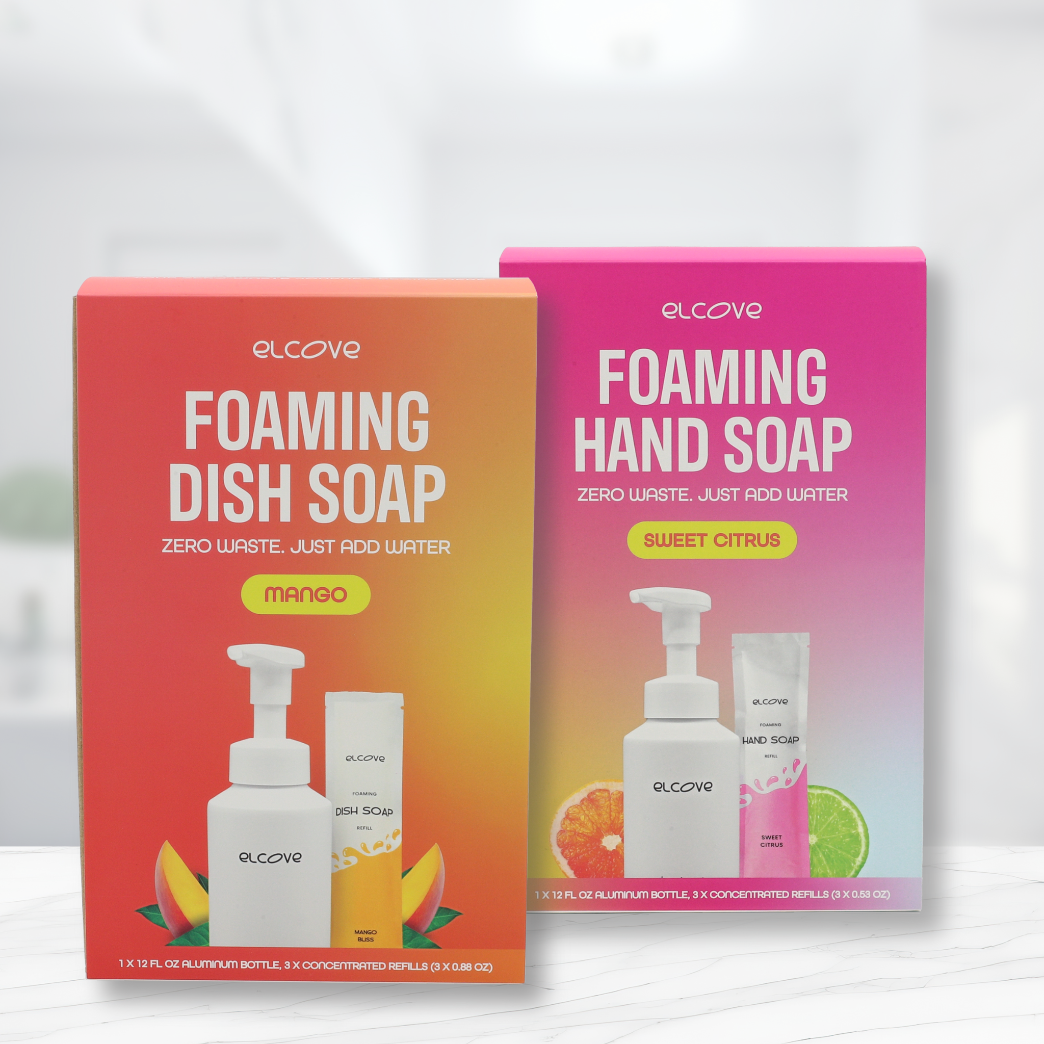 Plastic-Free Hand and Dish Soap Starter Set - Scented