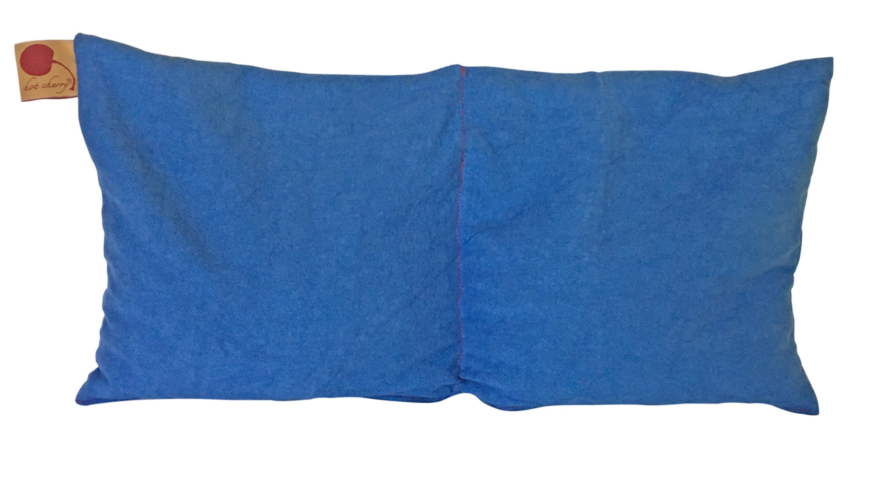 Hot Cherry Double Square Pillow - Blue Denim