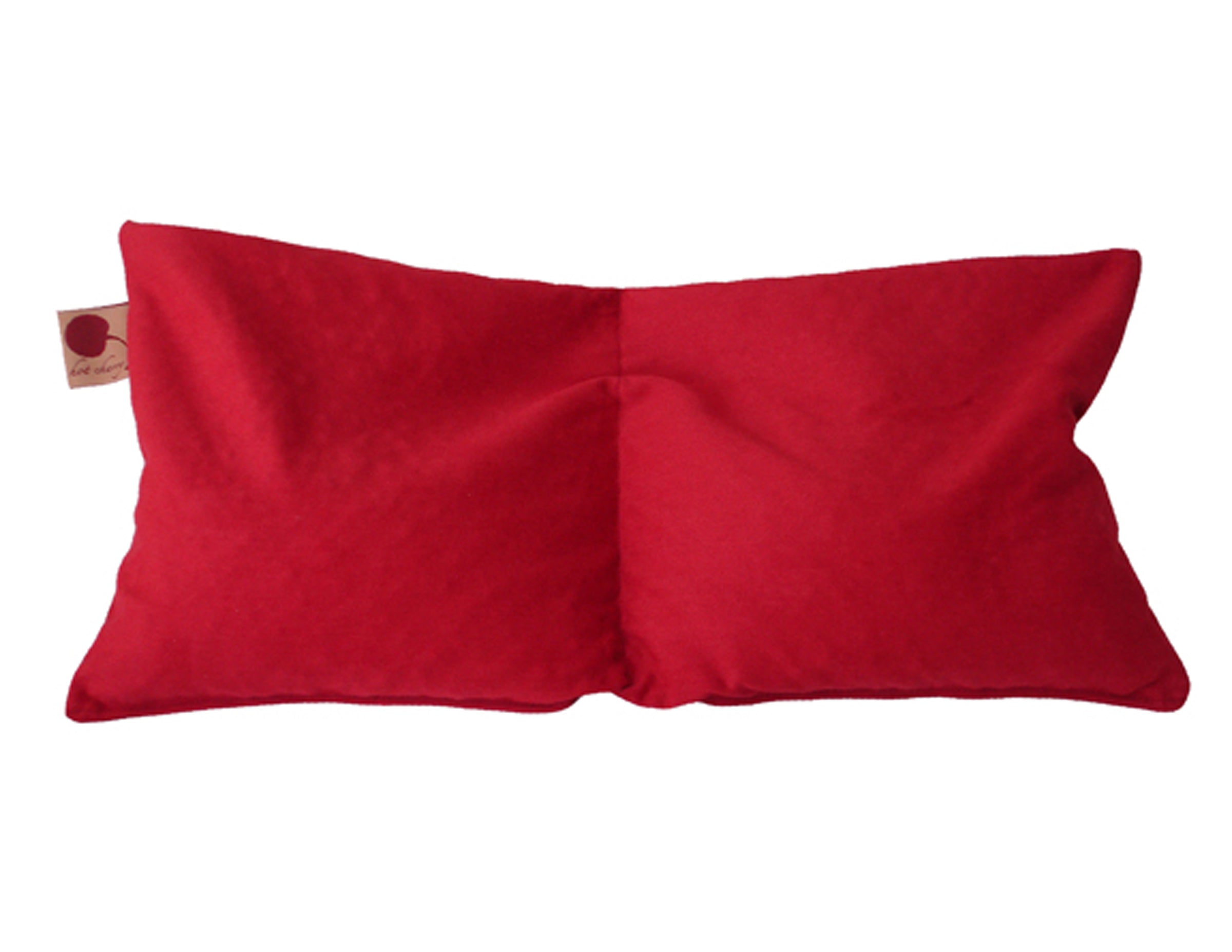 Hot Cherry Double Square Pillow - Red Denim