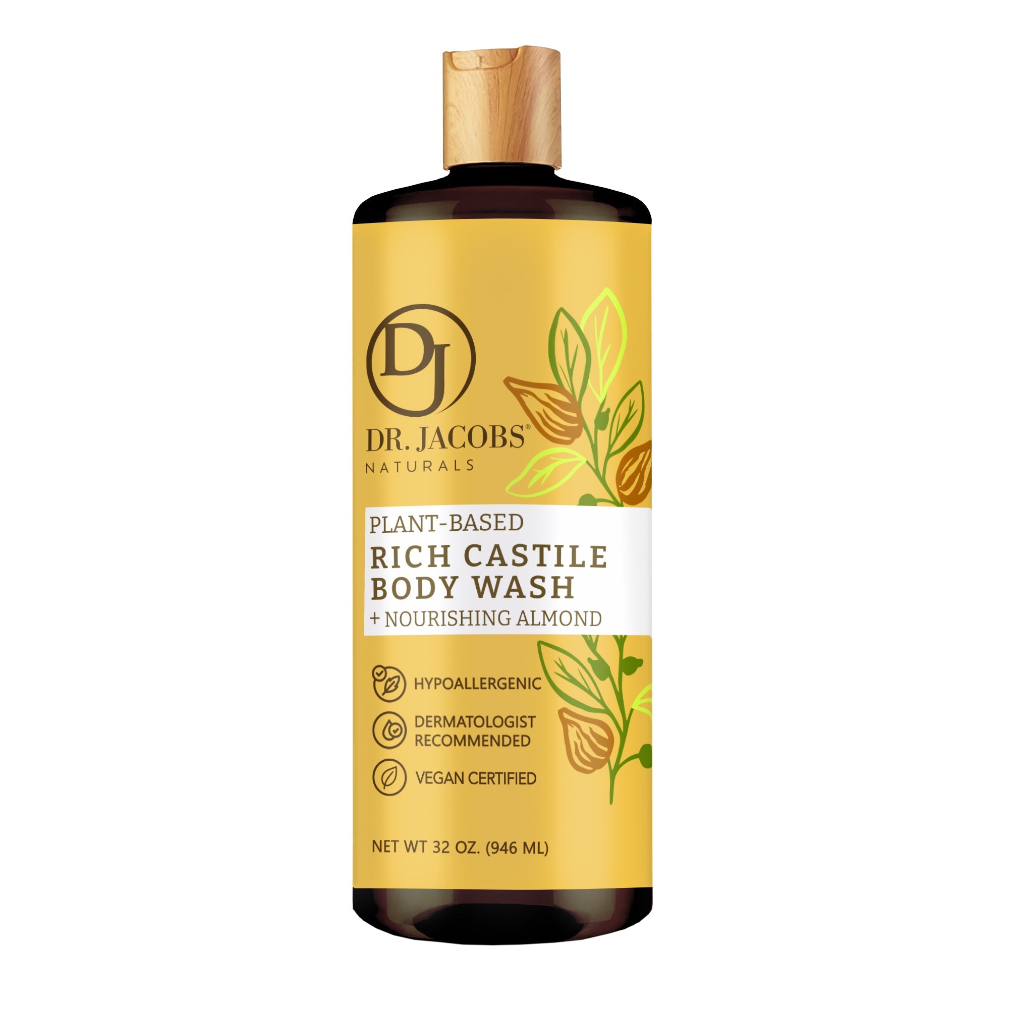 Almond Castile Soap Body Wash - 32 oz