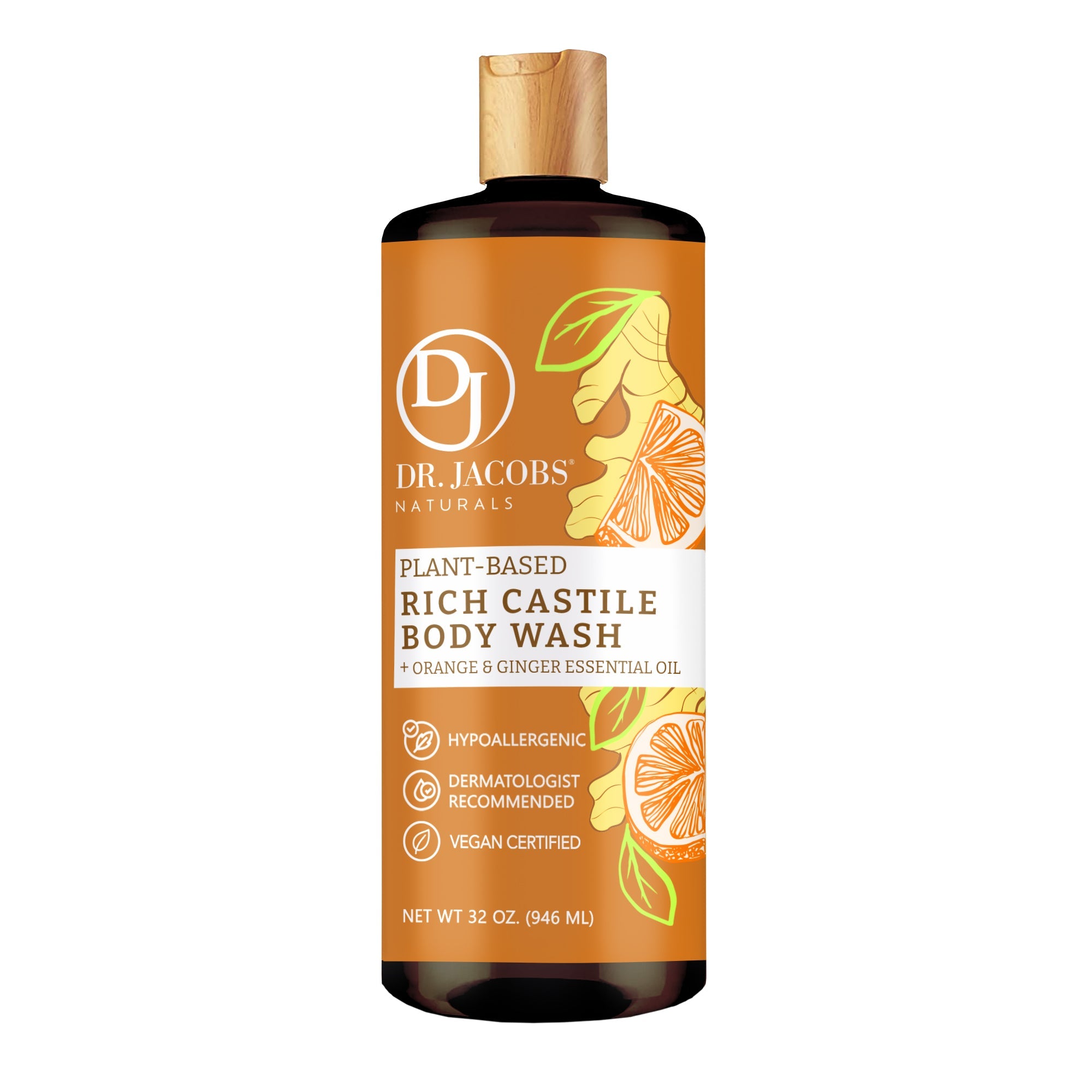 Citrus Castile Body Wash - Orange & Ginger - 32oz