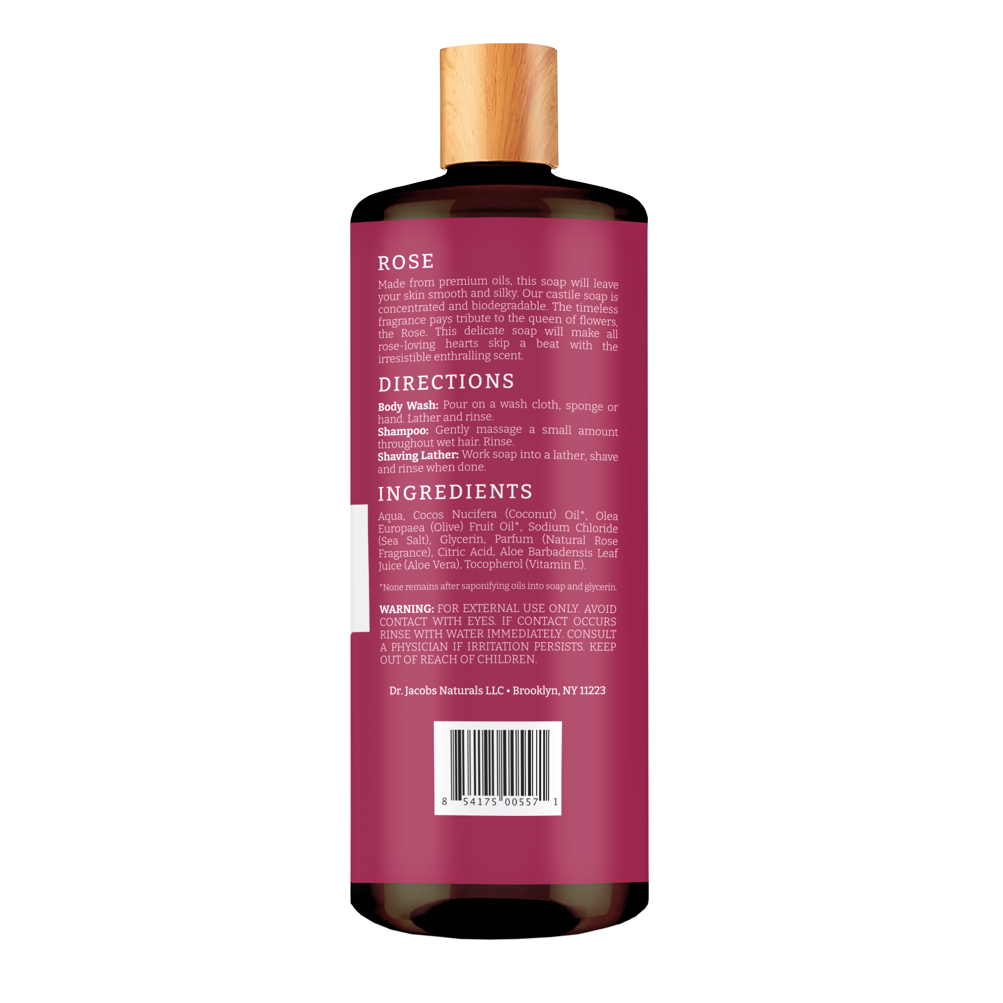 Rose Castile Body Wash - 32 oz