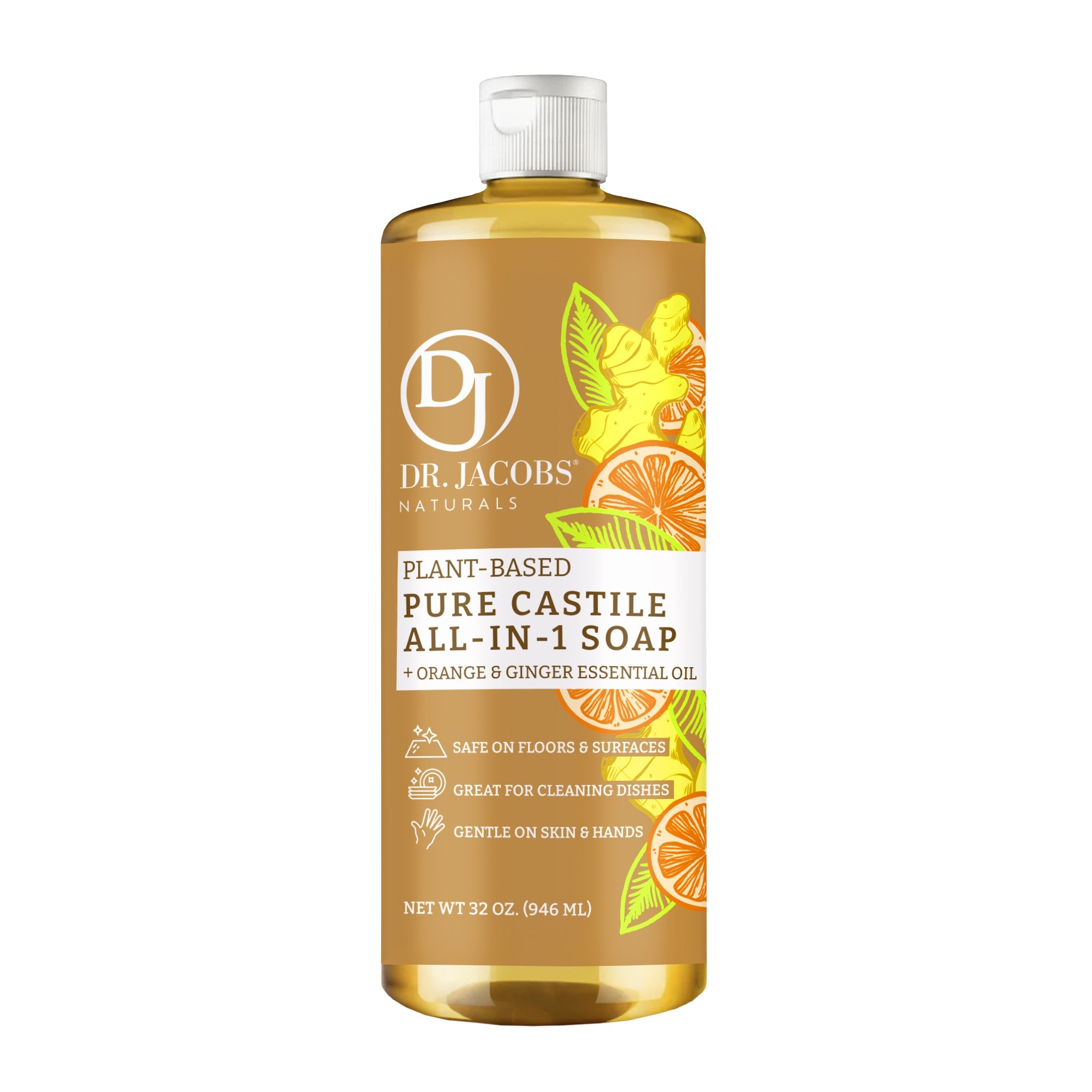 Castile Soap Orange & Ginger All in 1 - Thin Formula
