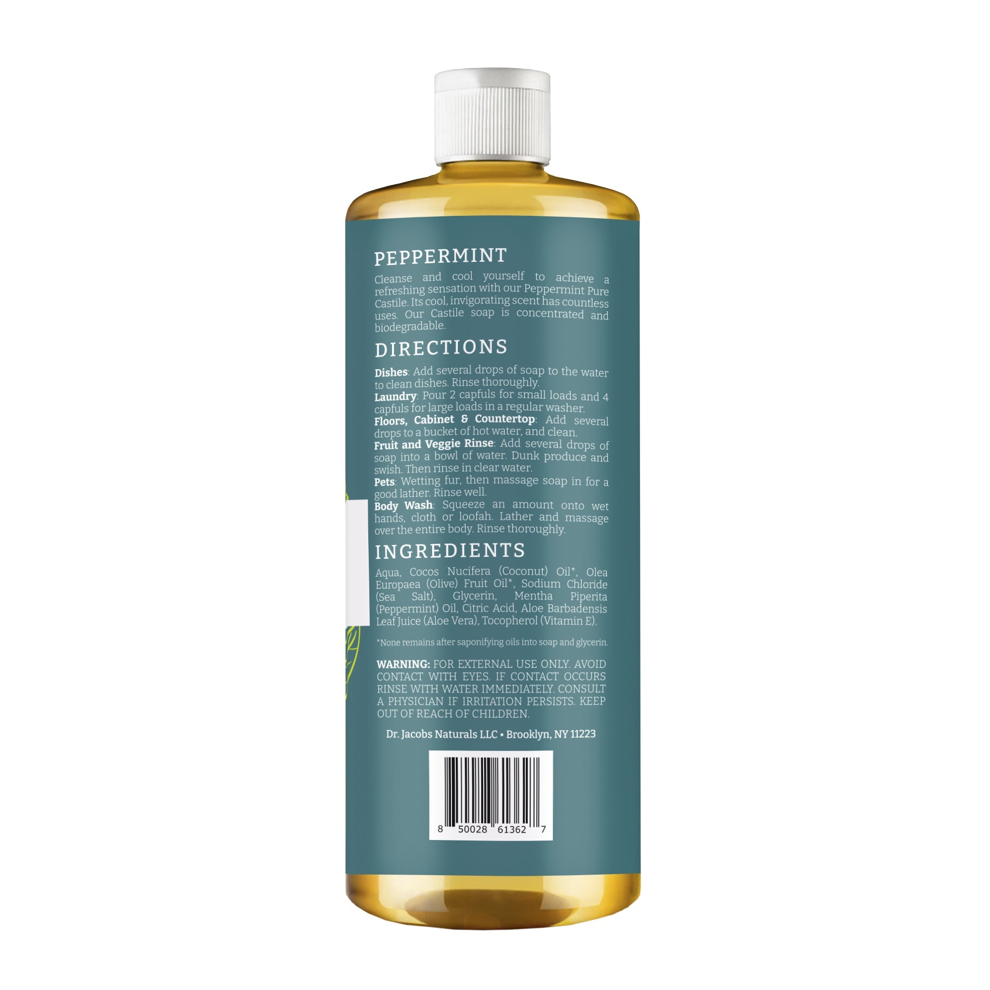 Peppermint Pure All In 1 Castile Soap - Thin Formula