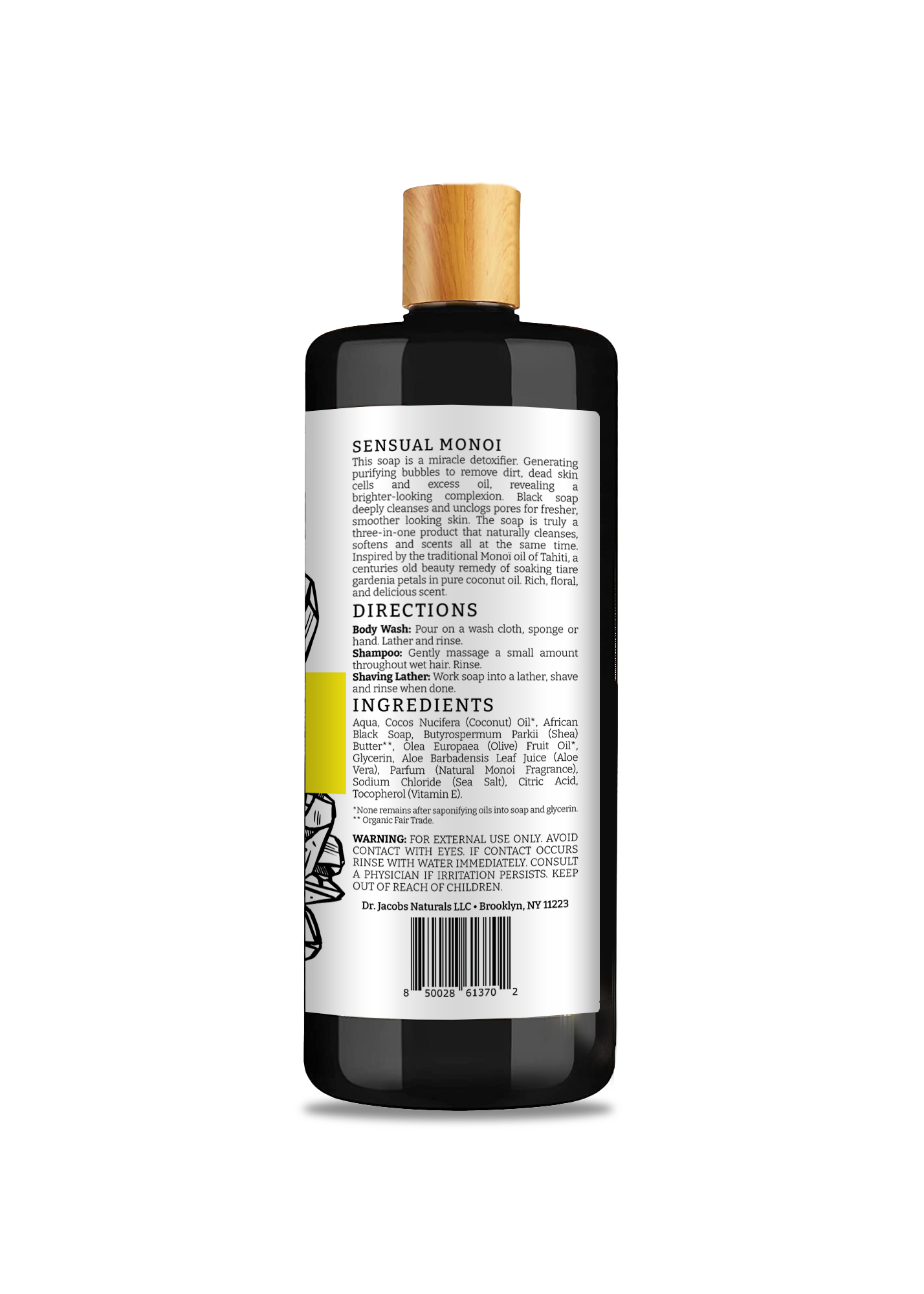 Black Soap Detoxifying Cleanser - Monoi Scent