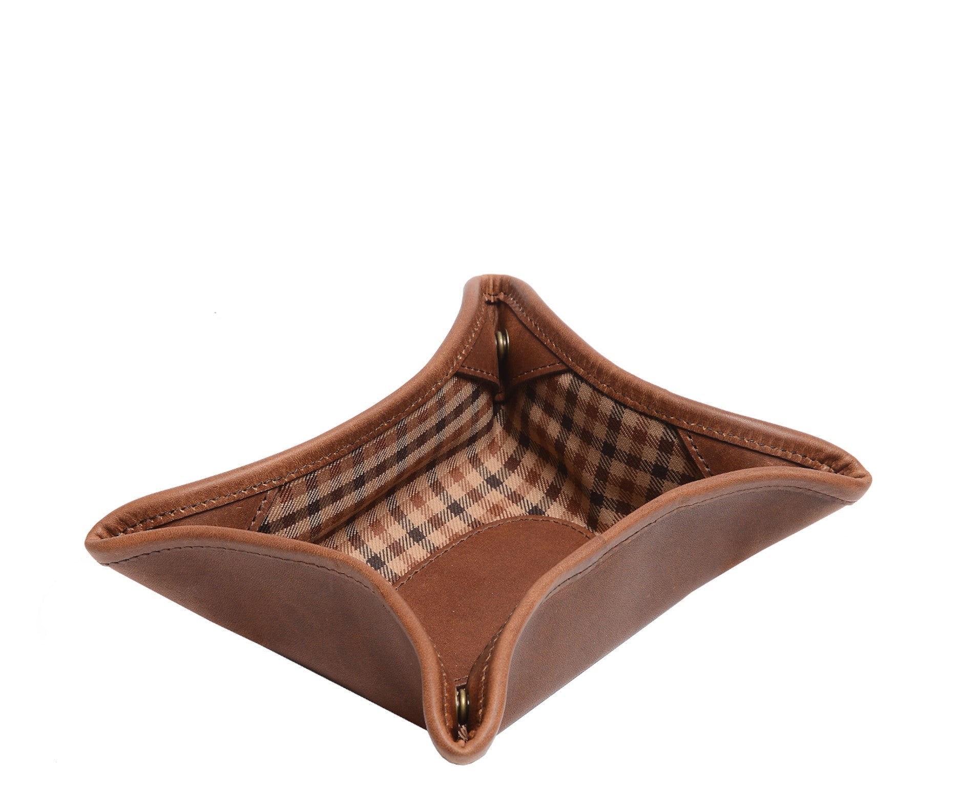Handcrafted Dunbar Leather Change Tray