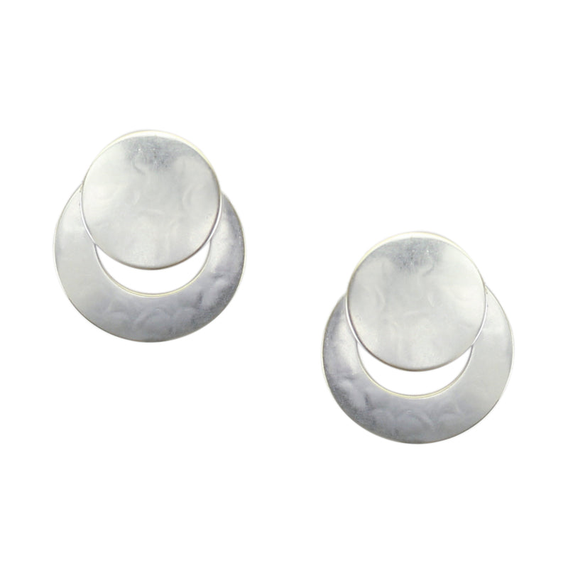 Disc Over Crescent Earring
