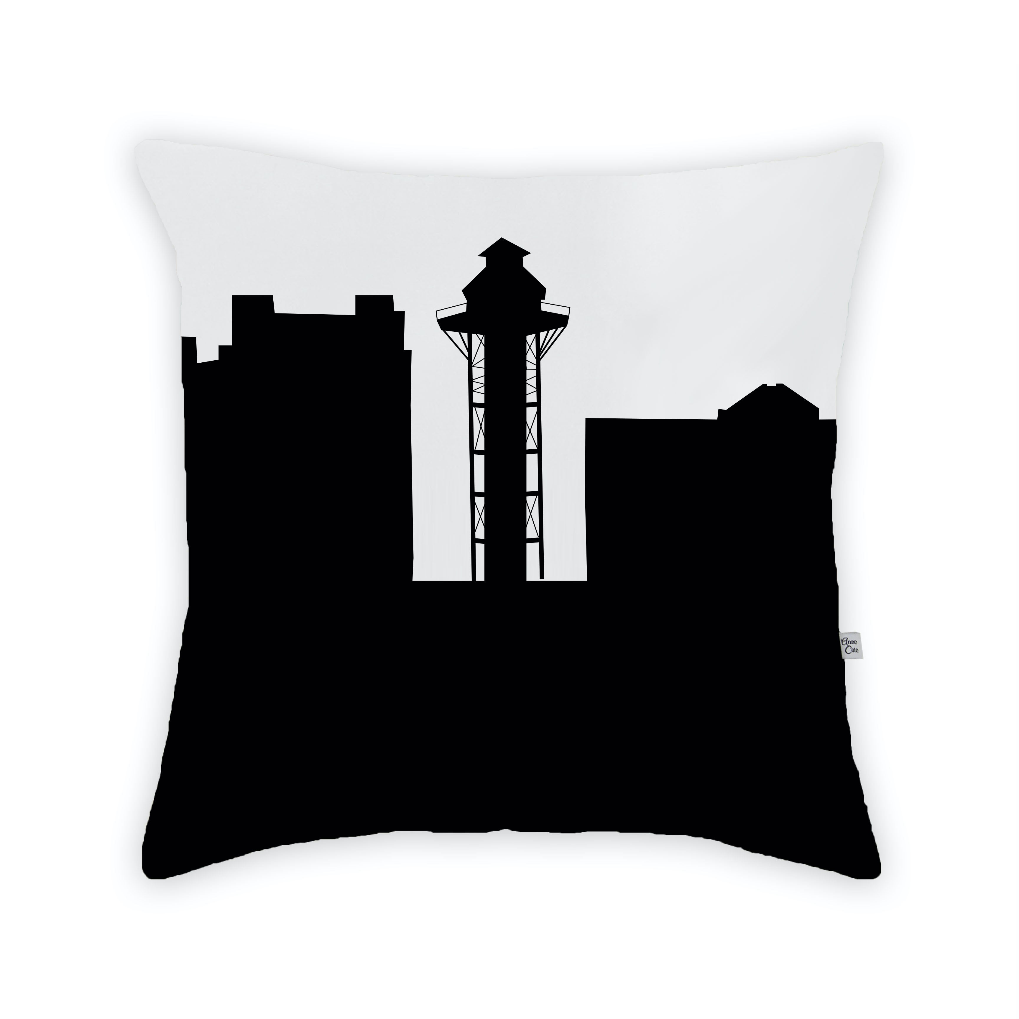 Skyline City Charm 16" by 16" Throw Pillow - Choose Your City