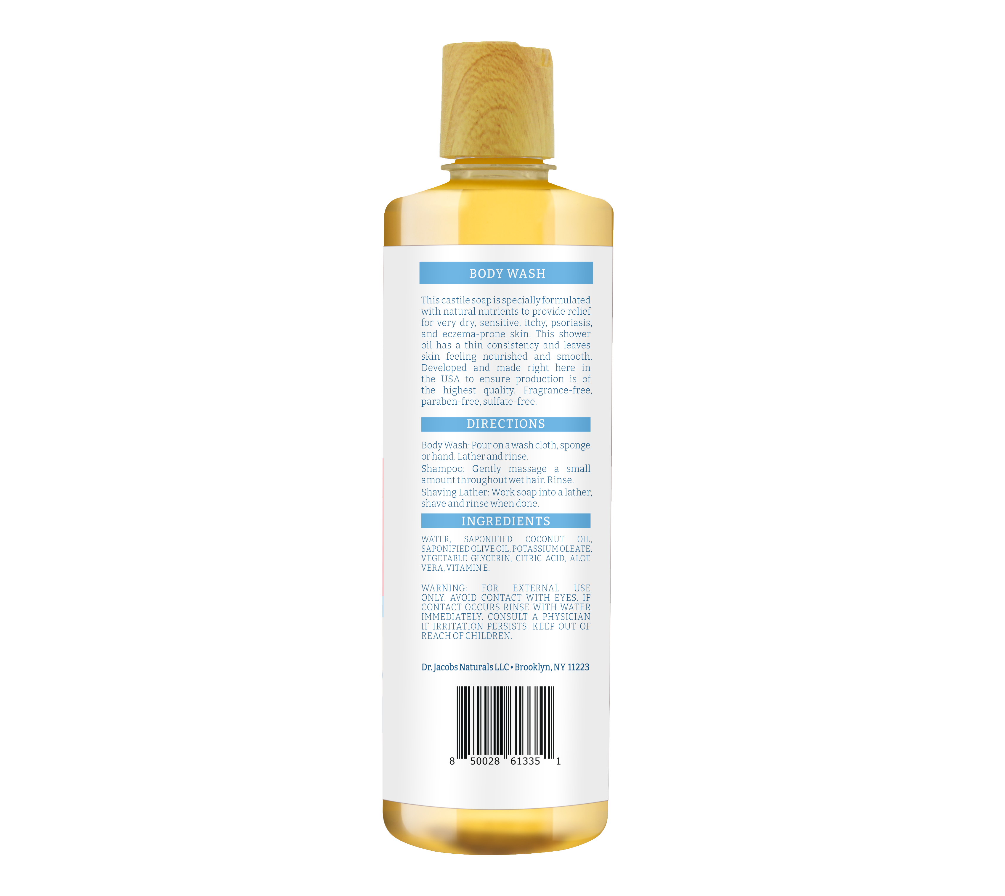 Castile Soap for Eczema and Psoriasis - 16 oz