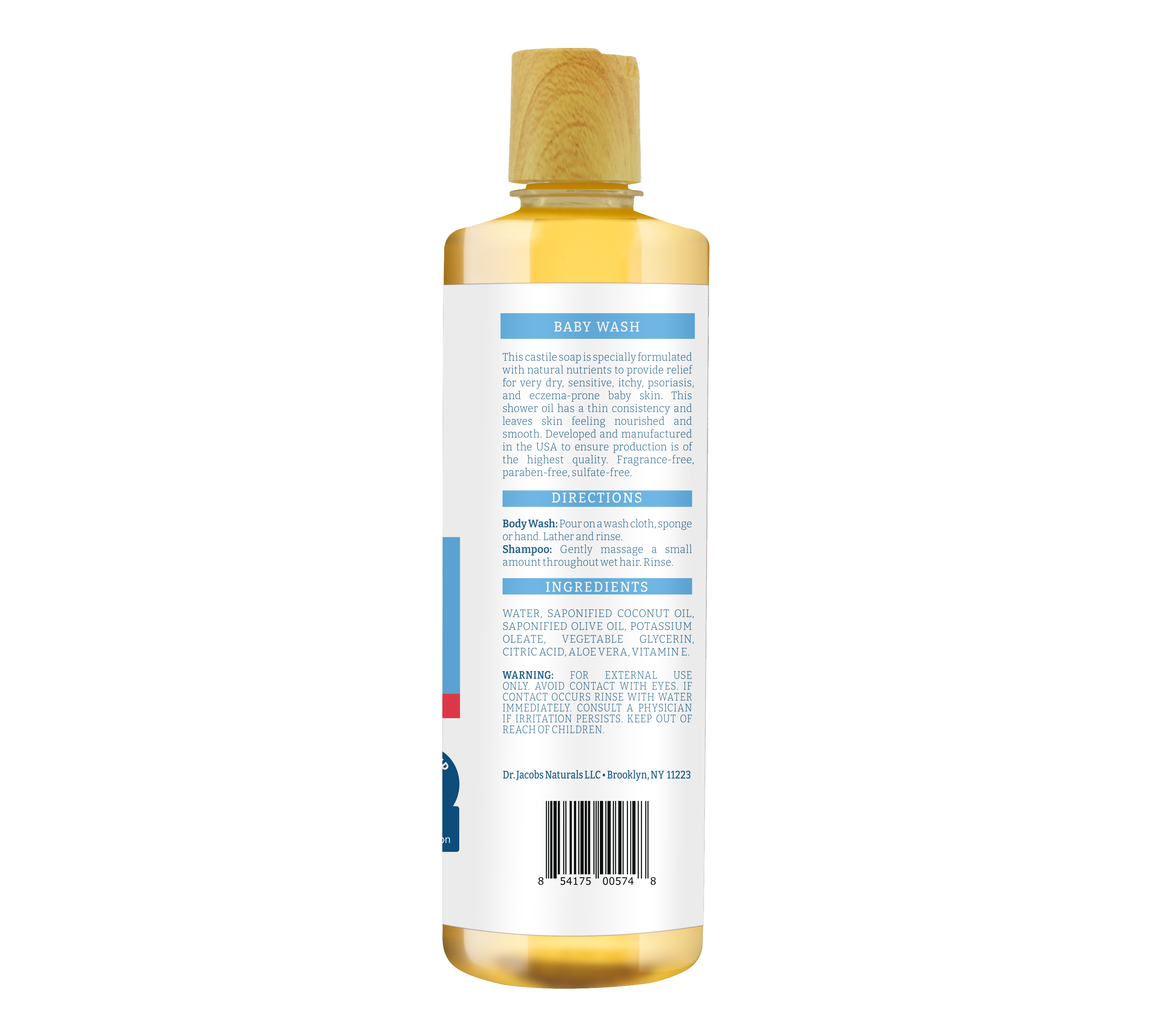 Castile Soap for Baby Eczema & Sensitive Skin - Unscented