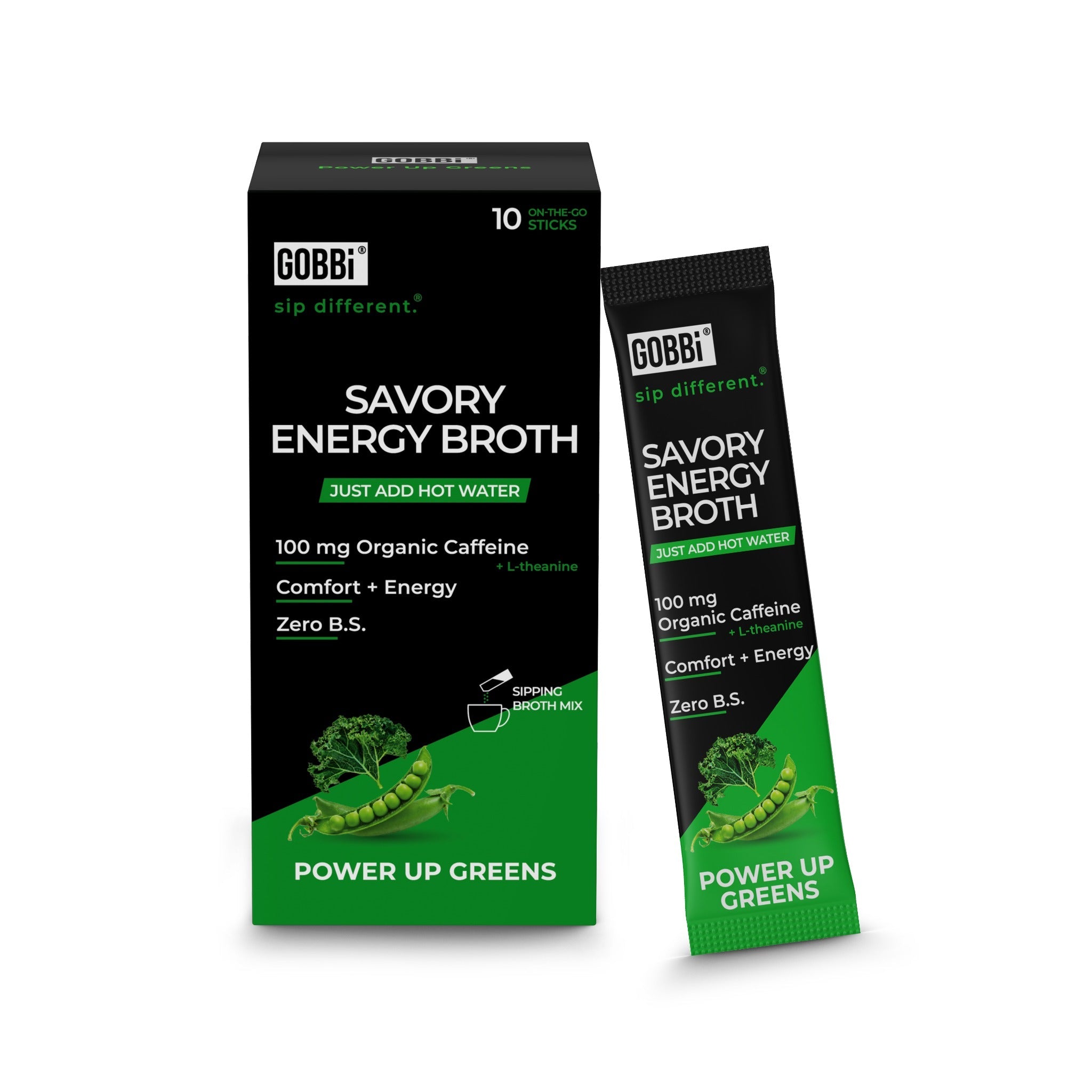 Savory Energy Broth Power Greens - 10 Or 20 Pack