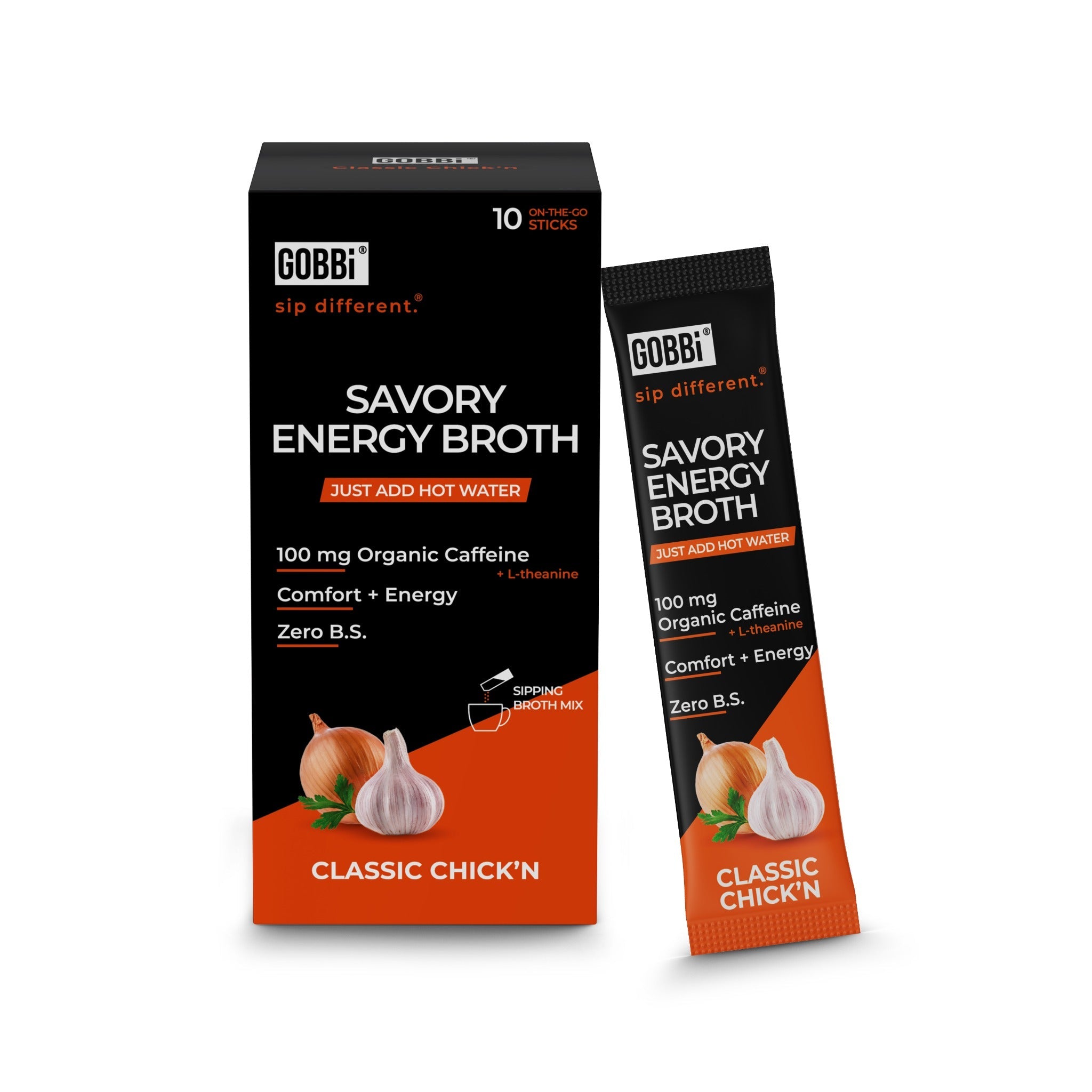 Savory Energy Broth Classic Chick'n - 10 Or 20 Pack