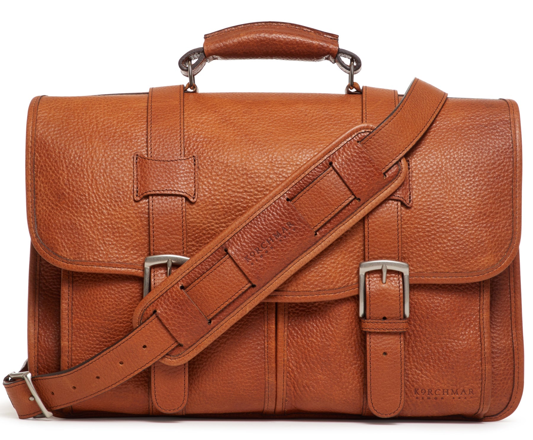Classic Leather Garfield 15" Laptop Briefcase