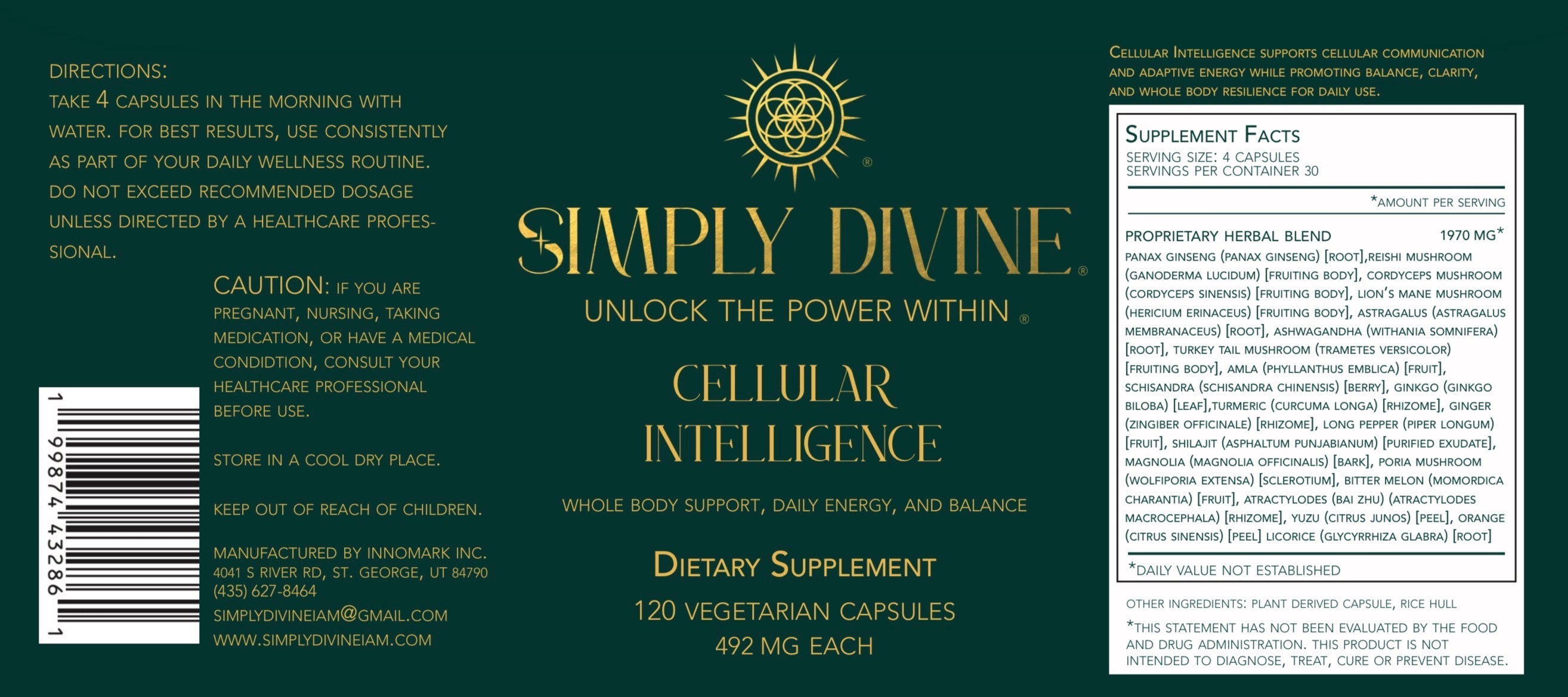 Cellular Intelligence Herbal Supplement - Whole Body Balance