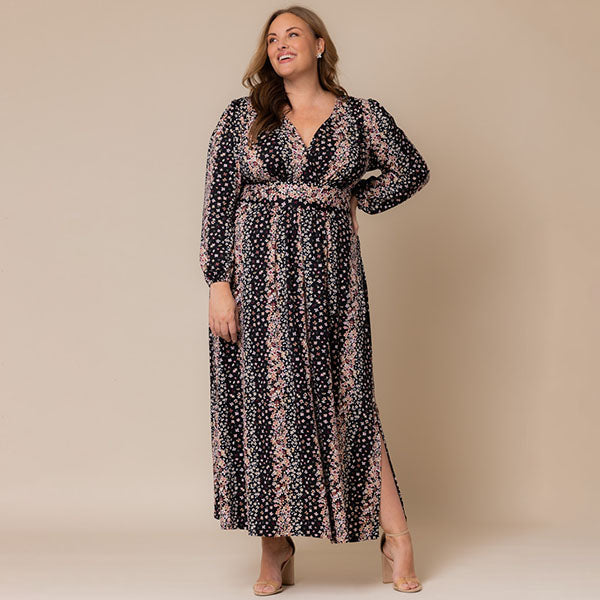 Plus Size Kelsey Long Sleeve Maxi Dress