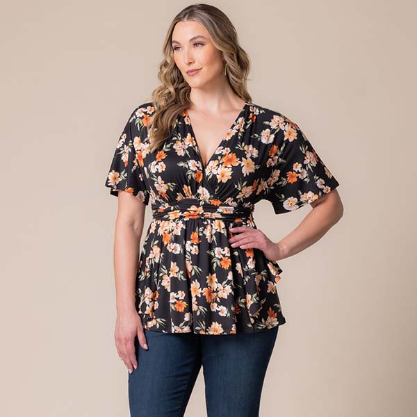 Plus Size Encore Print Blouse