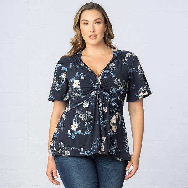 Plus Size Abby Twist Front Blouse