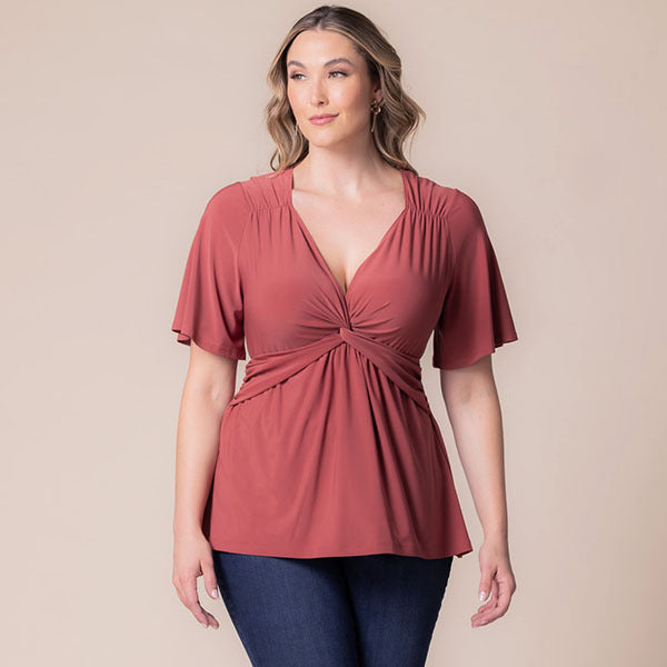 Plus Size Abby Twist Front Blouse