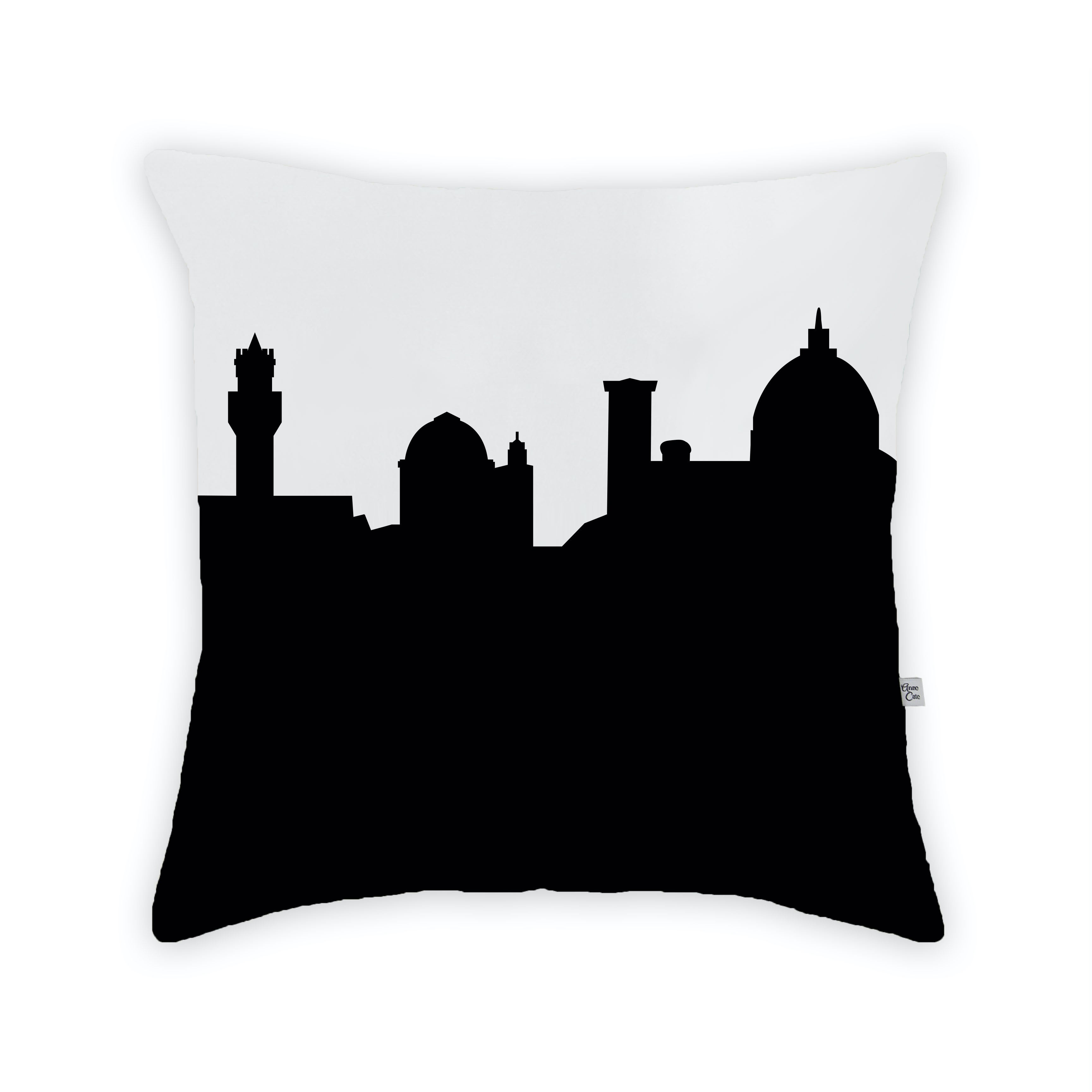 Skyline City Charm 16" by 16" Throw Pillow - Choose Your City
