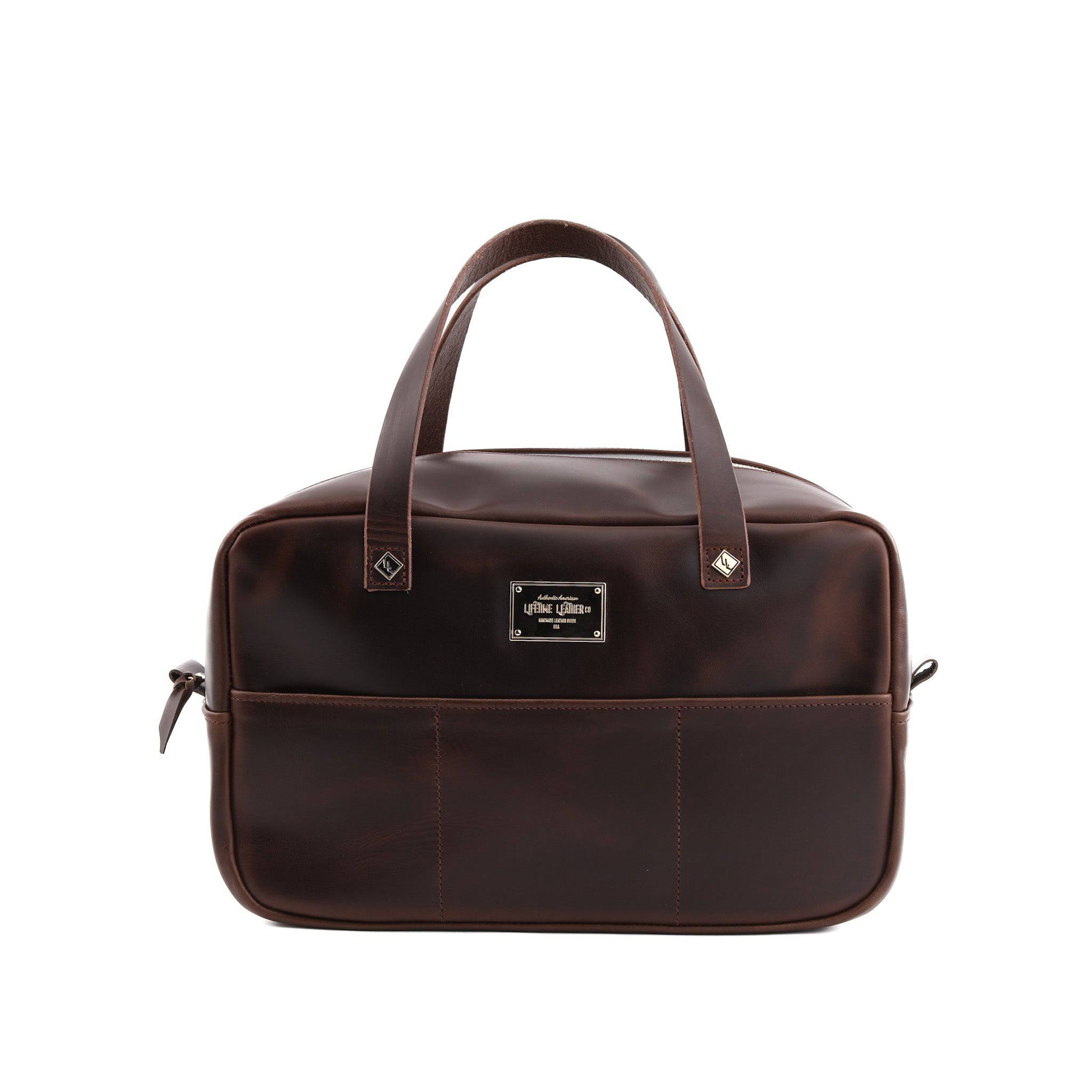 Leather Mini Duffel Crash Bag