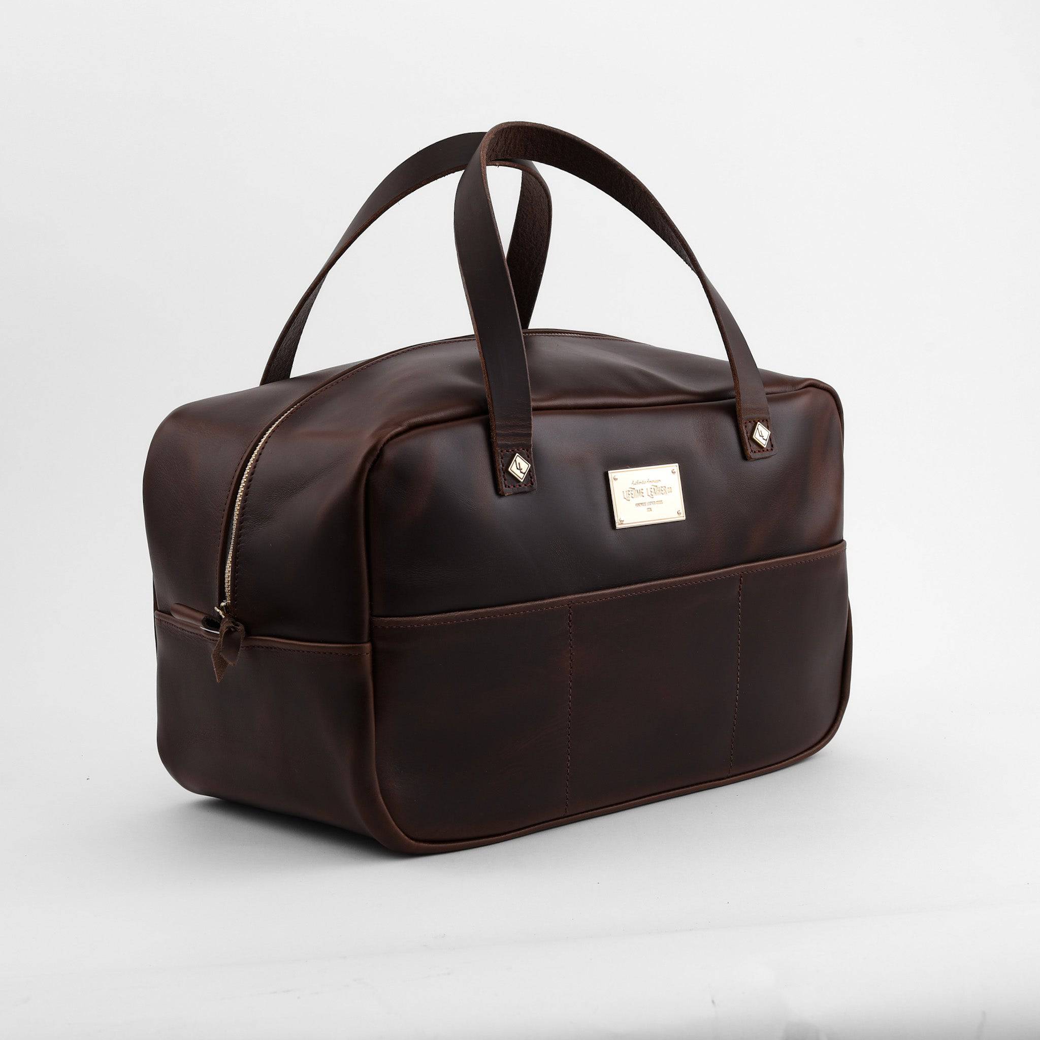 Leather Mini Duffel Crash Bag