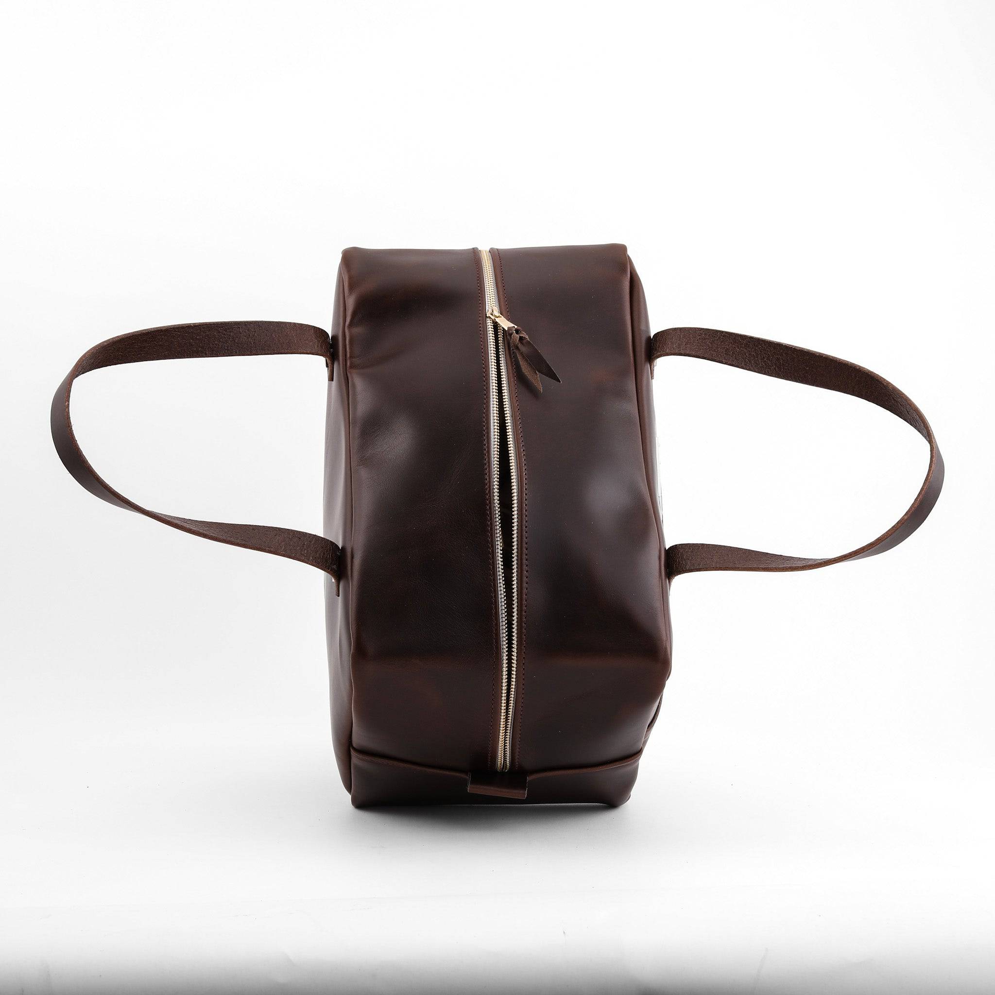 Leather Mini Duffel Crash Bag