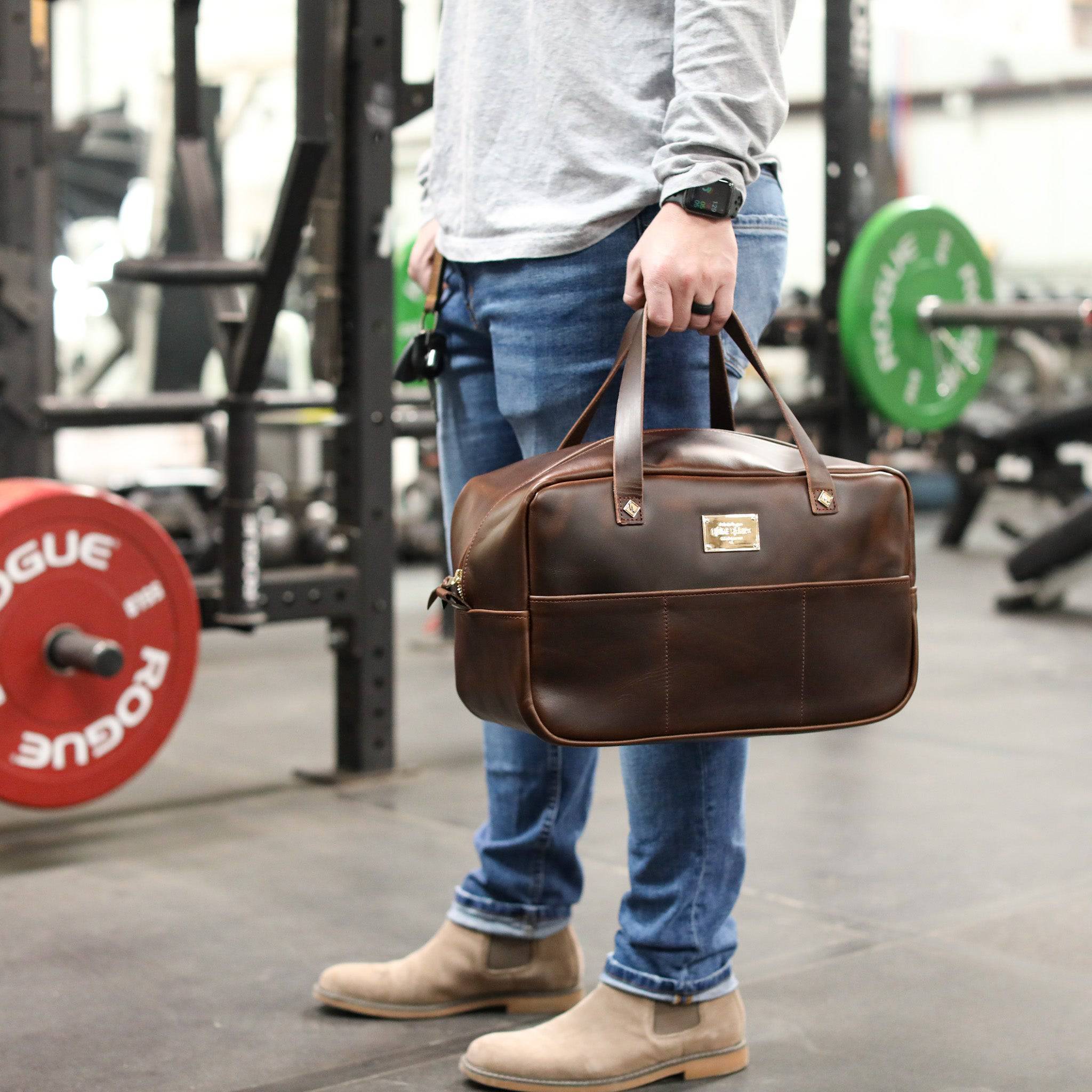 Leather Mini Duffel Crash Bag