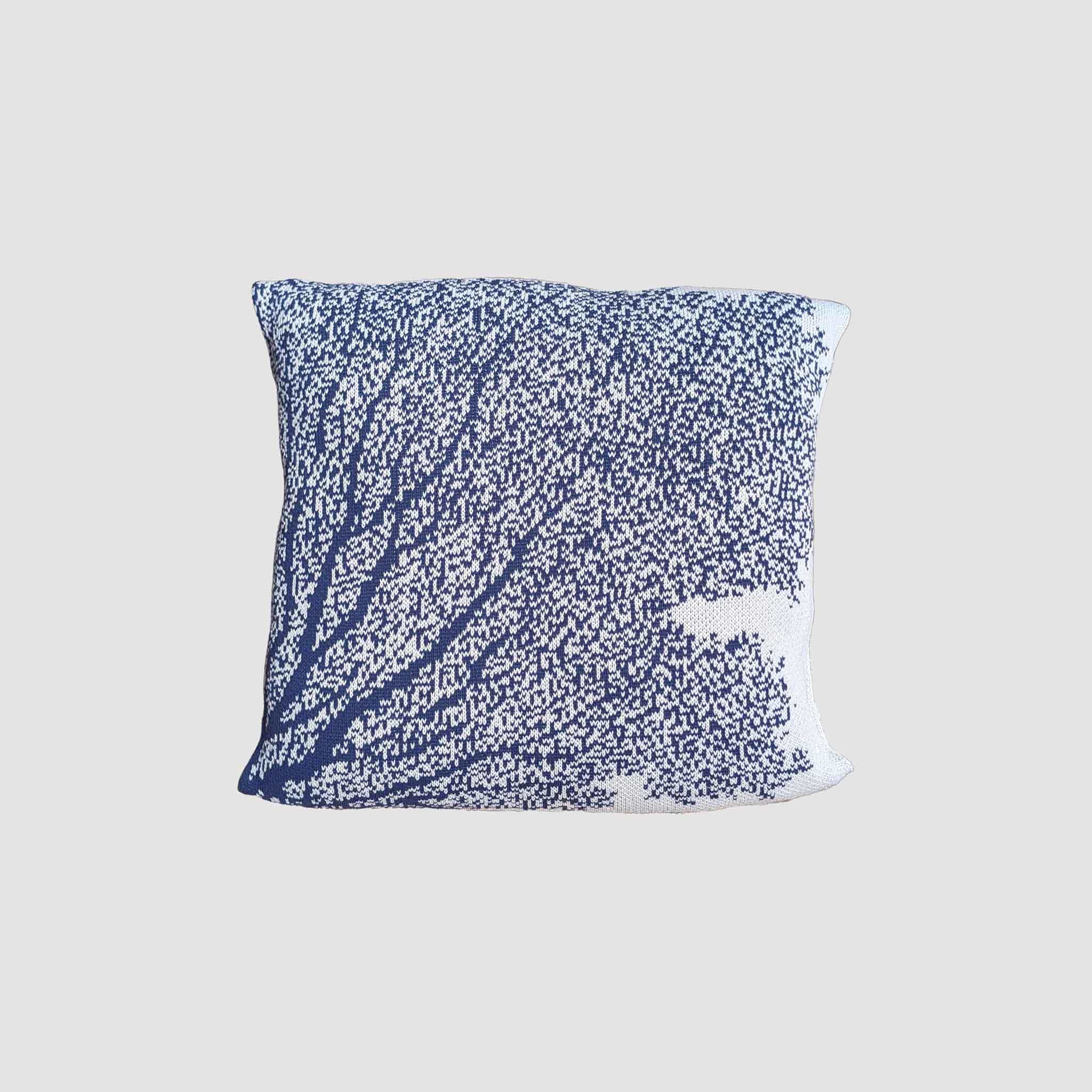 Coastal Pillow Sustainable Knit - Fan Coral Design