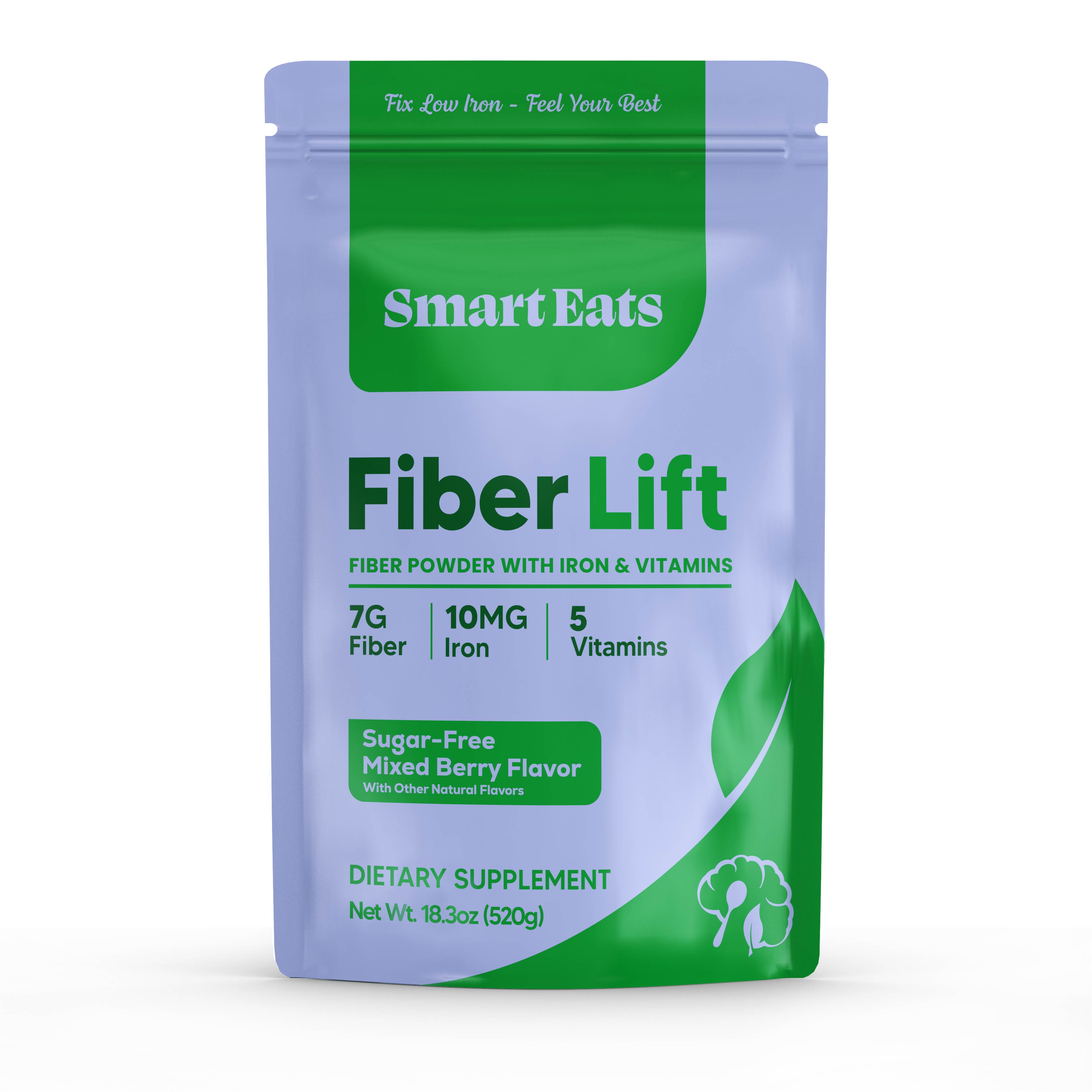 Iron Prebiotic Fiber Powder - Mixed Berry Sugar Free