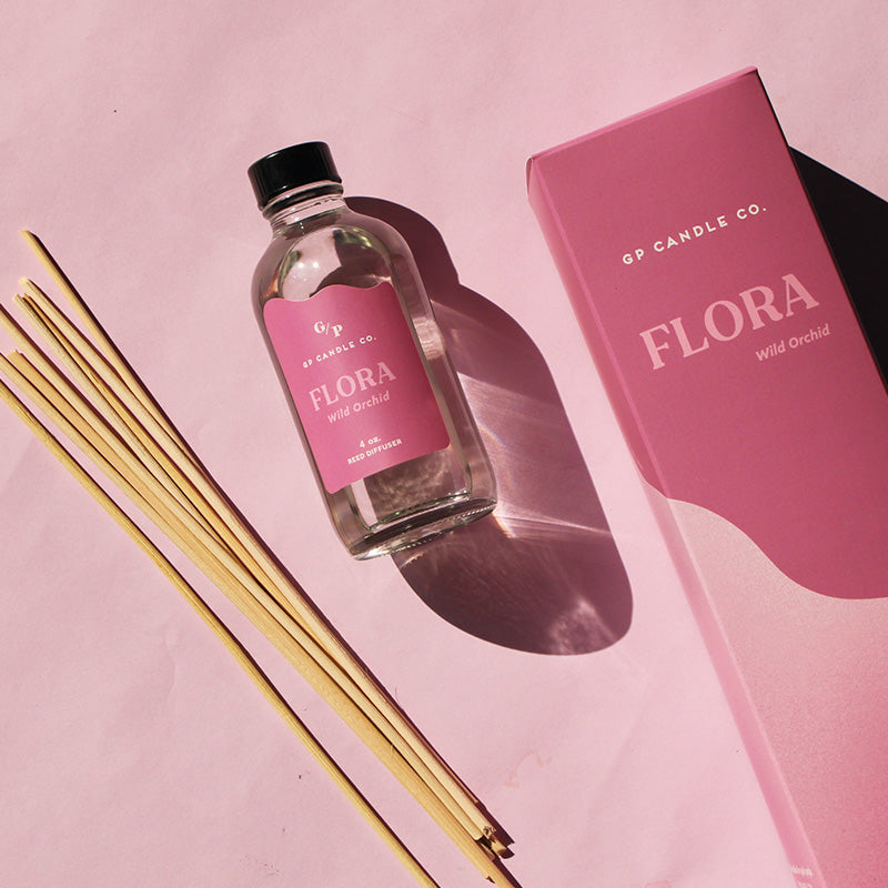 Flora 4 oz. Hue Reed Diffuser - Wild Orchid