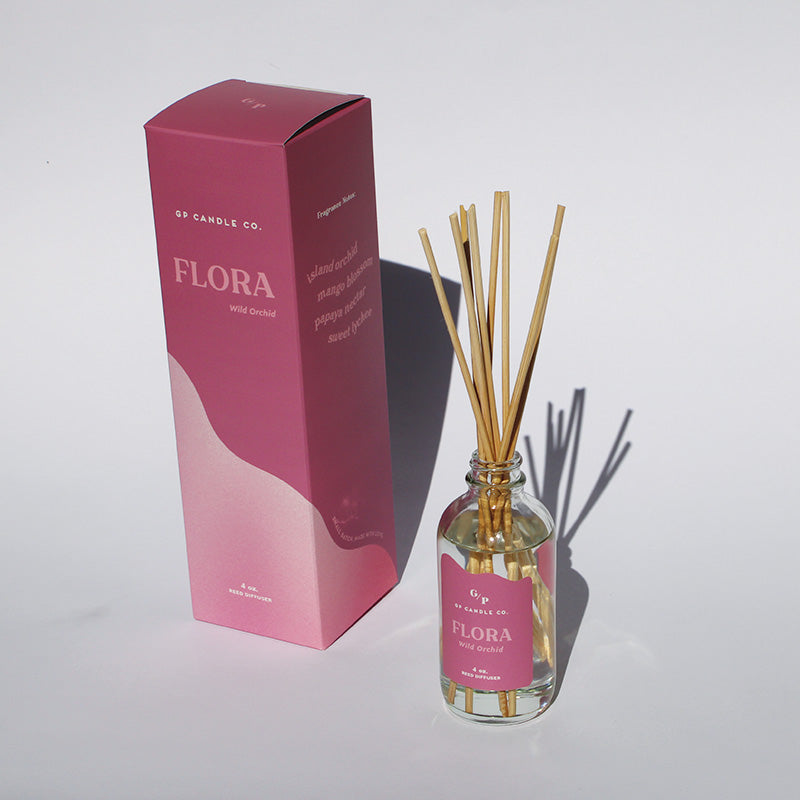 Flora 4 oz. Hue Reed Diffuser - Wild Orchid