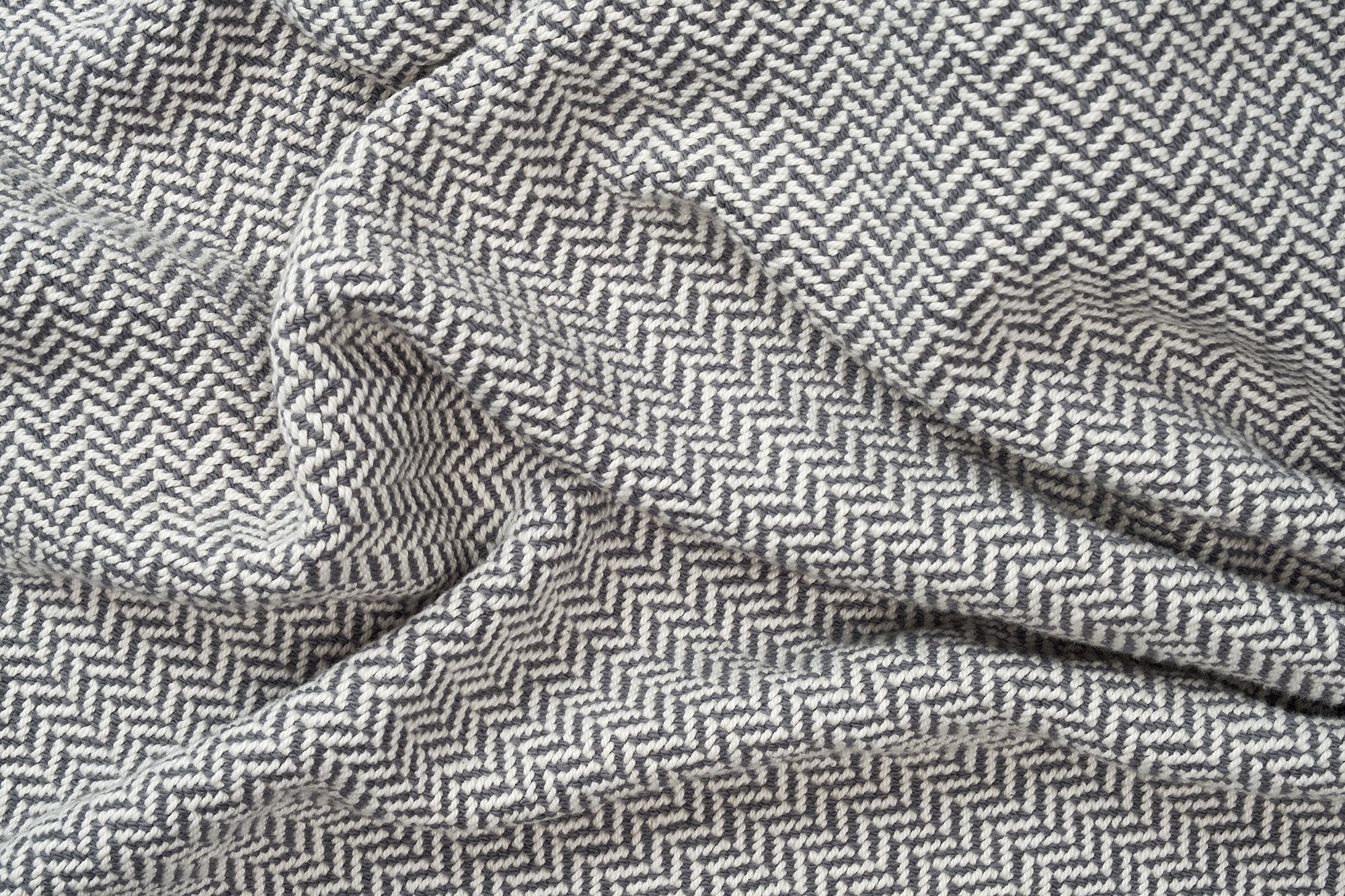 Cotton Blanket Herringbone Weave - Heirloom Quality