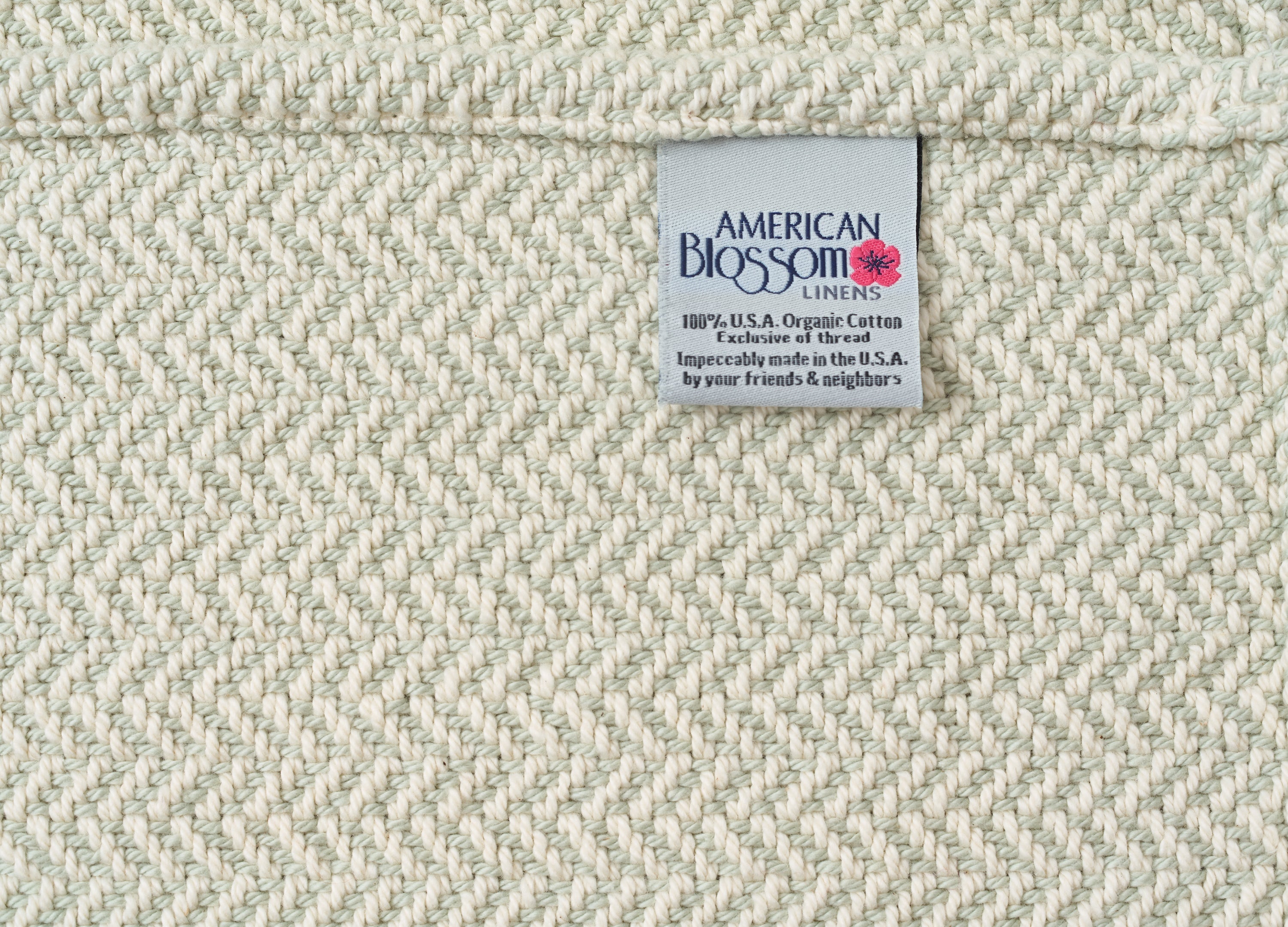 Cotton Blanket Herringbone Weave - Heirloom Quality