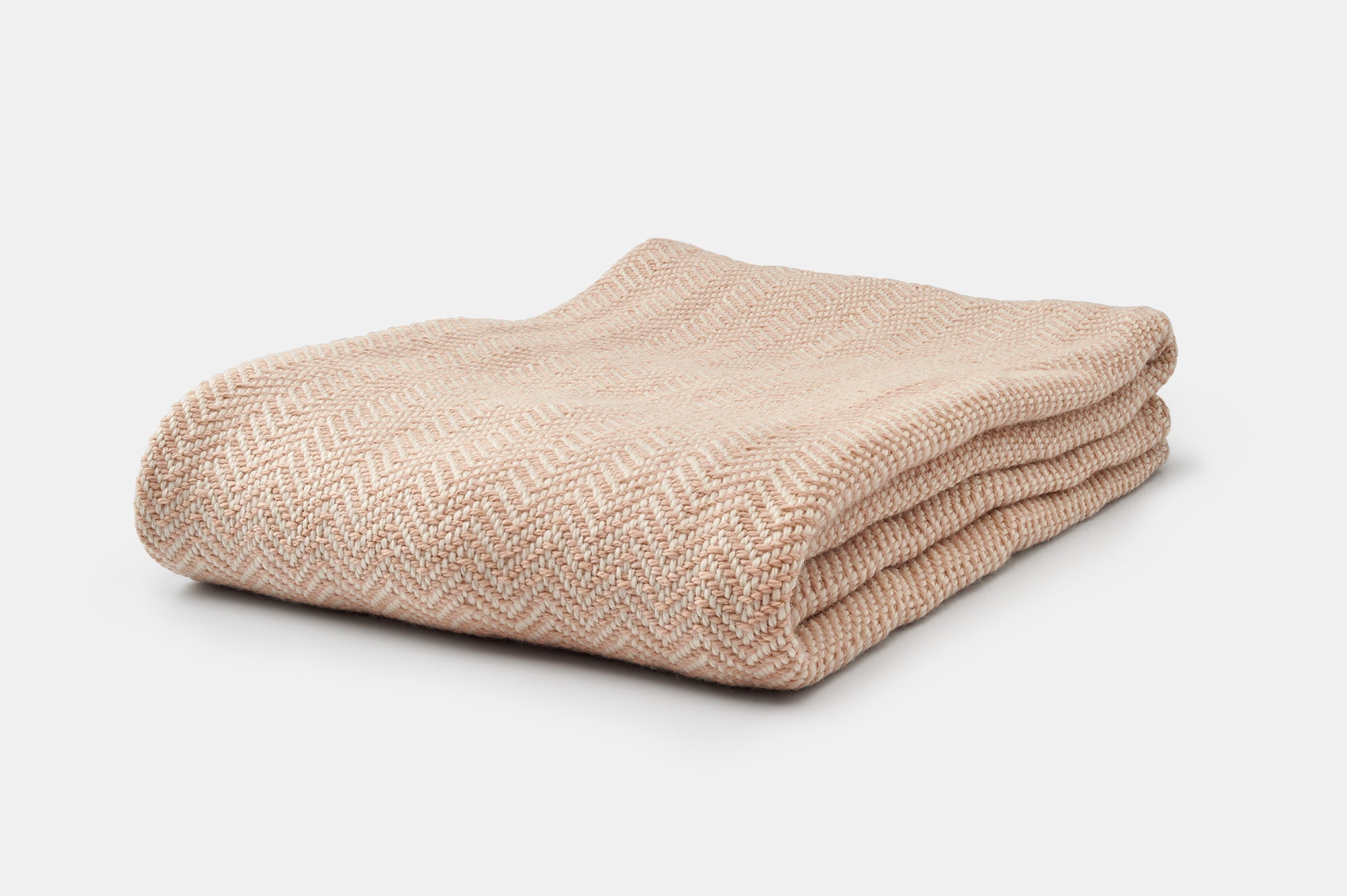 Wool Throw Blanket USA Climate Beneficial - Chevron