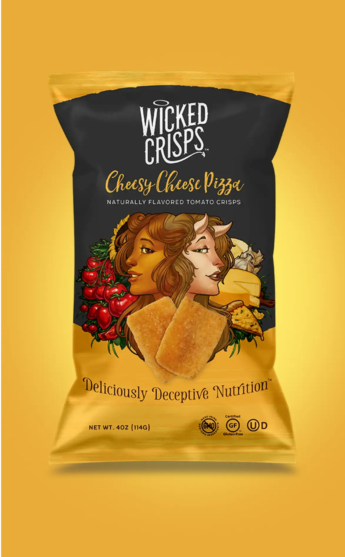 Cheese Pizza Tomato Baked Crisps - 4 Pack