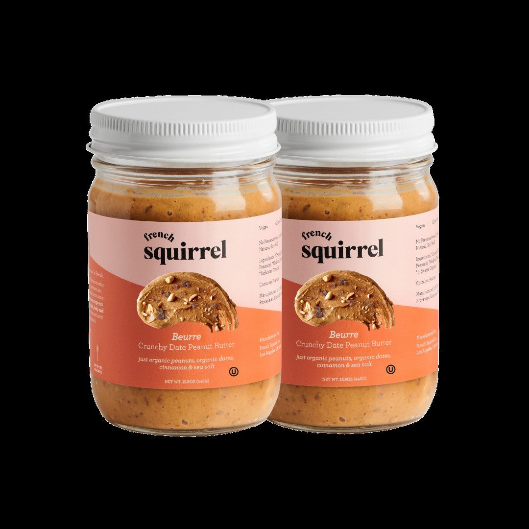Organic Peanut Butter w/Crunchy Dates - 2 Jars